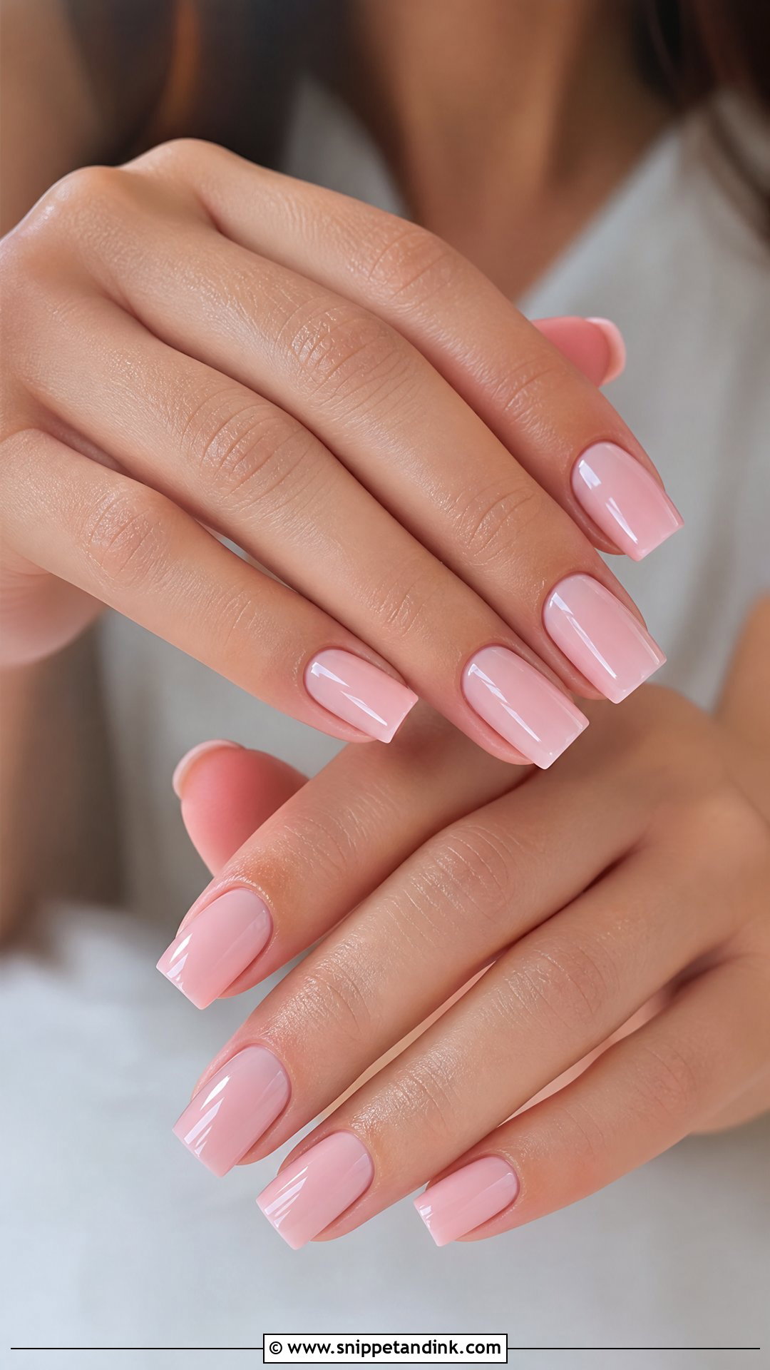 Pink Square Bridal Nails - Snippet and Ink - 25 Square Bridal Nails