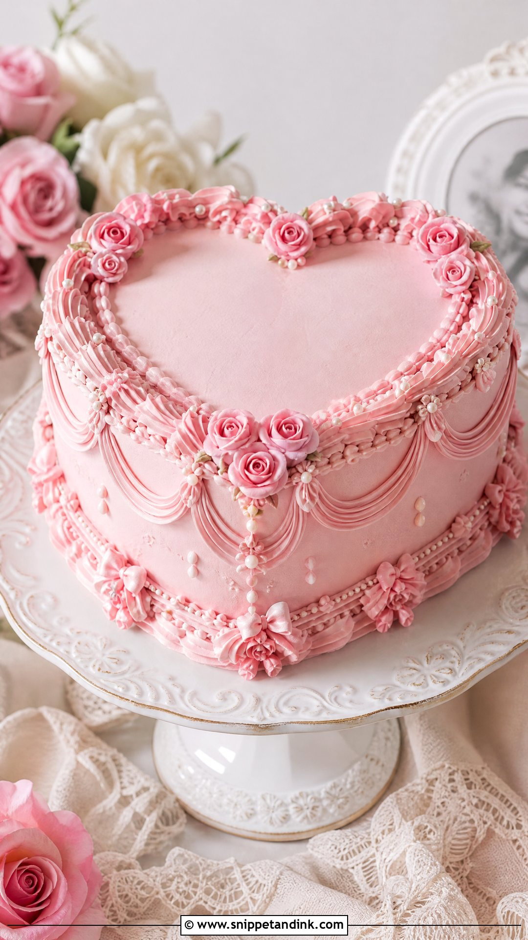 Pink Vintage Wedding Cake - Snippet and Ink - 30 Pink Cakes for Wedding