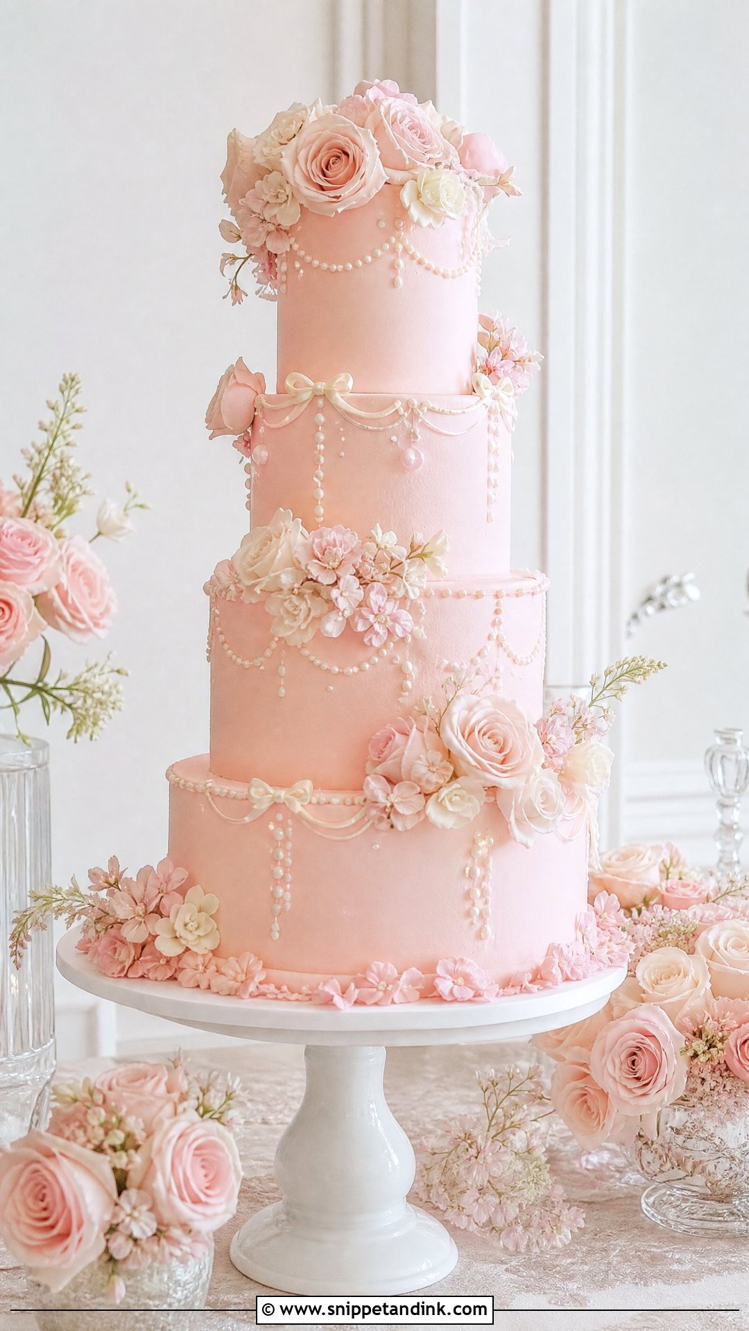 Pink Wedding Cake - Snippet and Ink - 30 Big Cake Ideas for Wedding