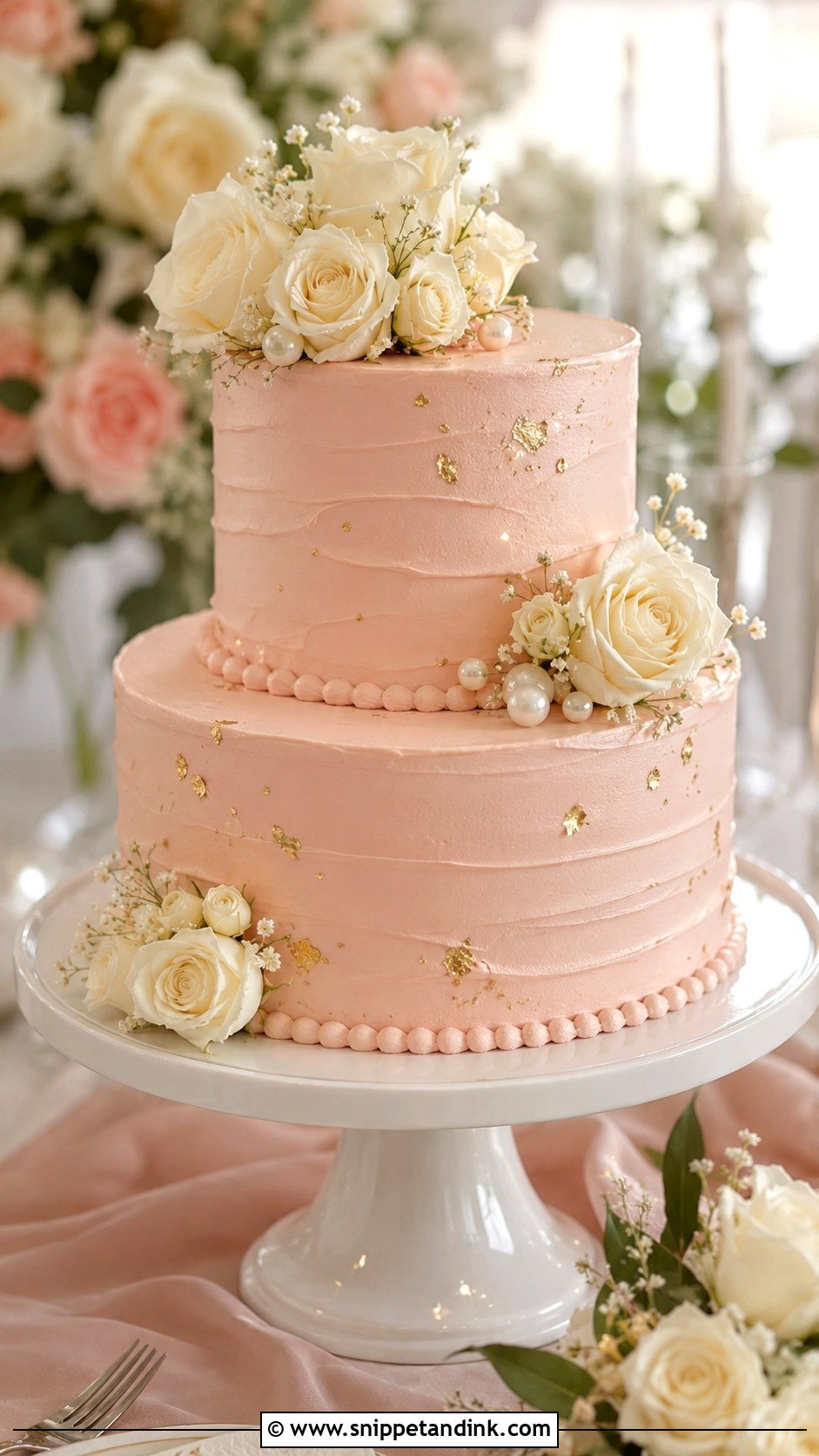 Pink Wedding Cake - Snippet and Ink - 30 Simple Unique Wedding Cake Ideas