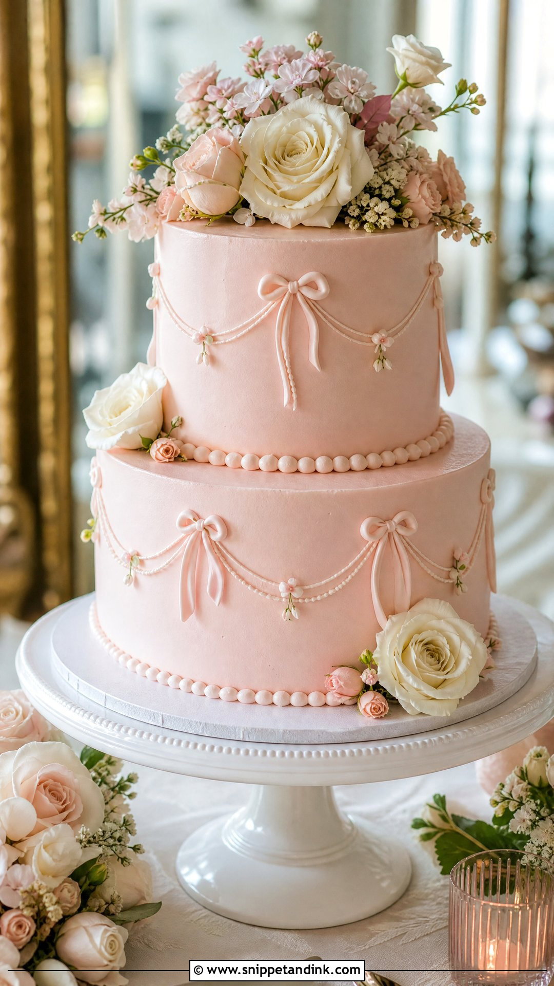 Pink Wedding Cake - Snippet and Ink - 30 Trending Cakes for Wedding