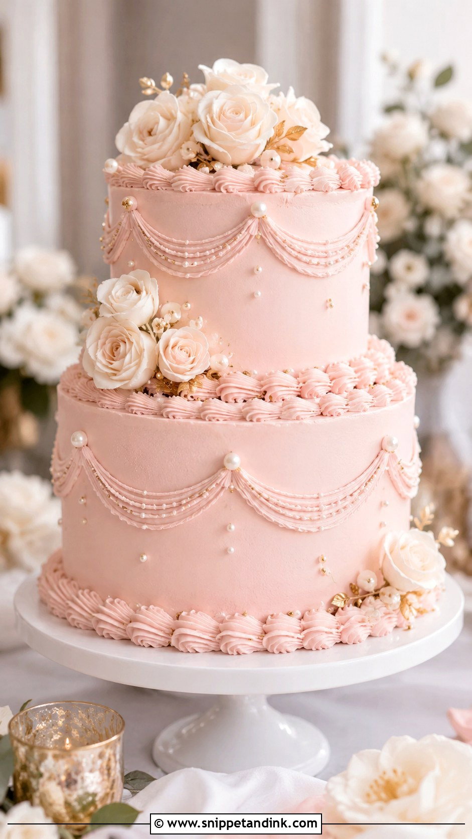 Pink Wedding Cake - Snippet and Ink - 20 Cakes with Pictures for Wedding