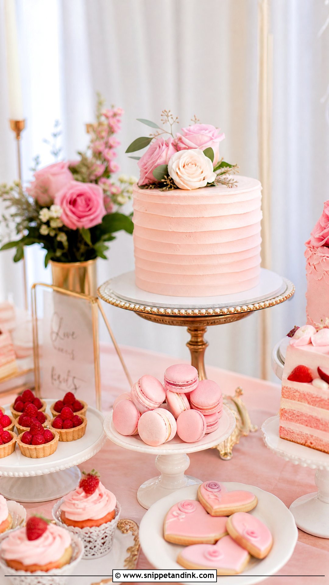 Pink Wedding Dessert Table - Snippet and Ink - 20 Wedding Dessert Table Ideas