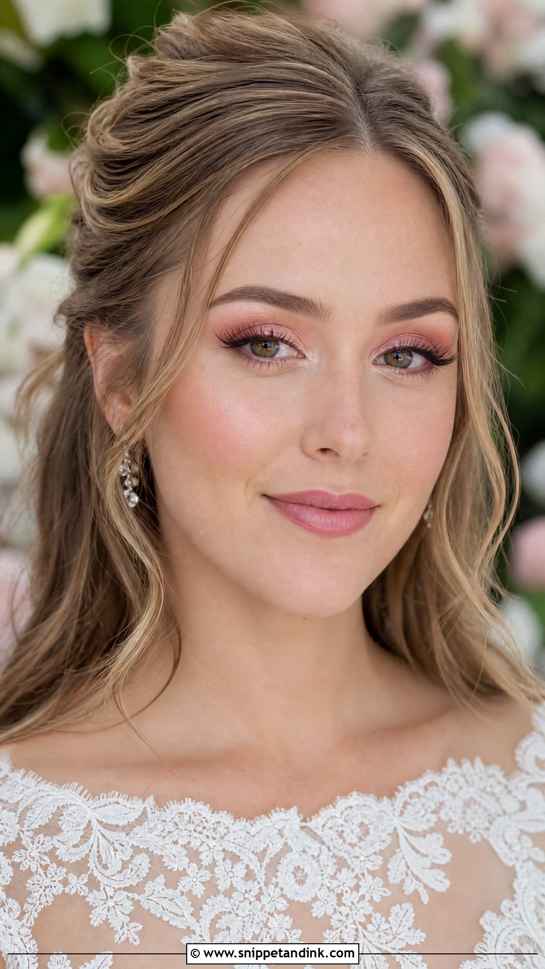 Pink Wedding Eyeshadow Look - Snippet and Ink - 20 Wedding Eyeshadow Looks