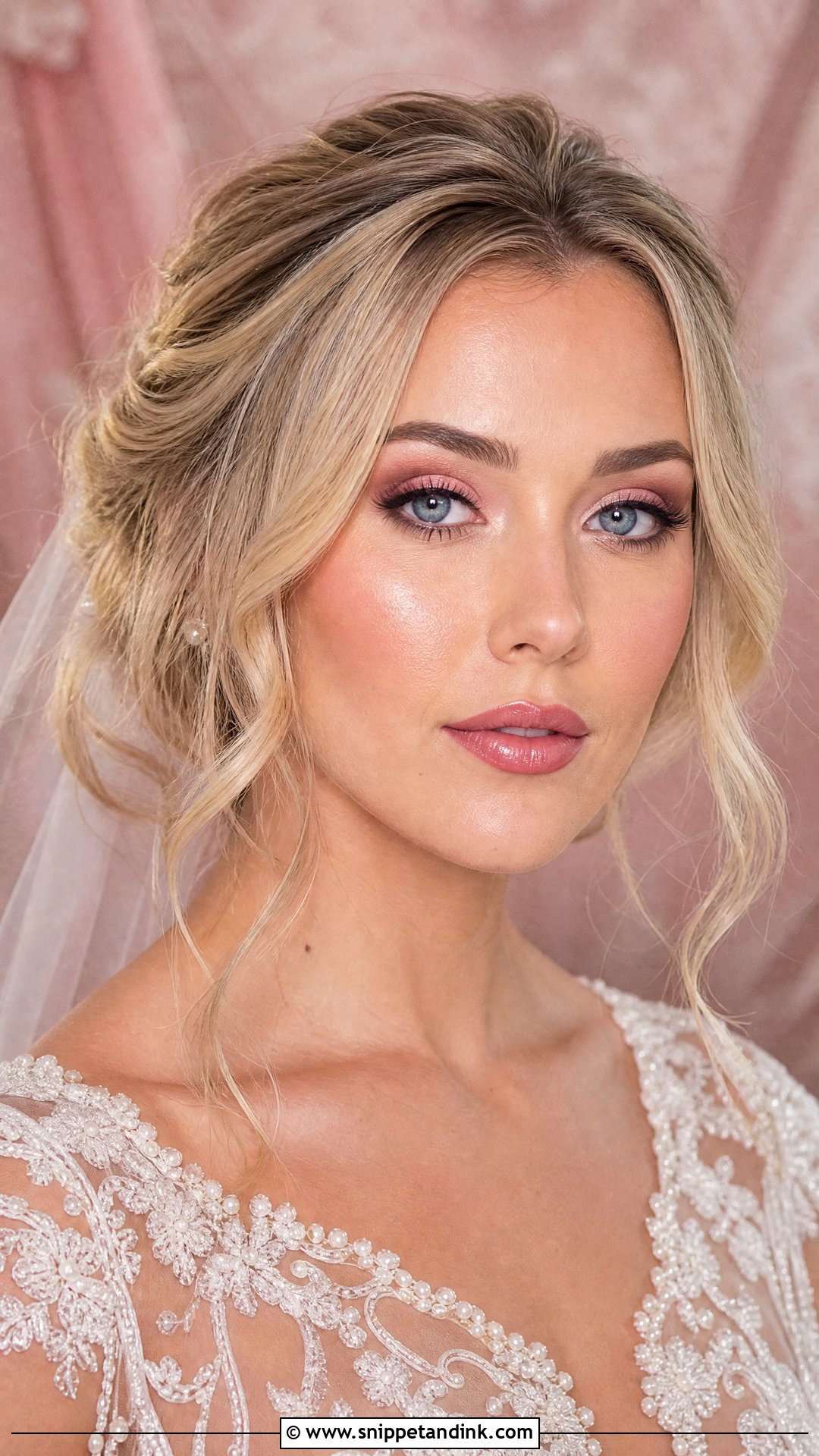 Pink Wedding Makeup for Blue Eyes - Snippet and Ink - 20 Glowy Wedding Makeup for Blue Eyes