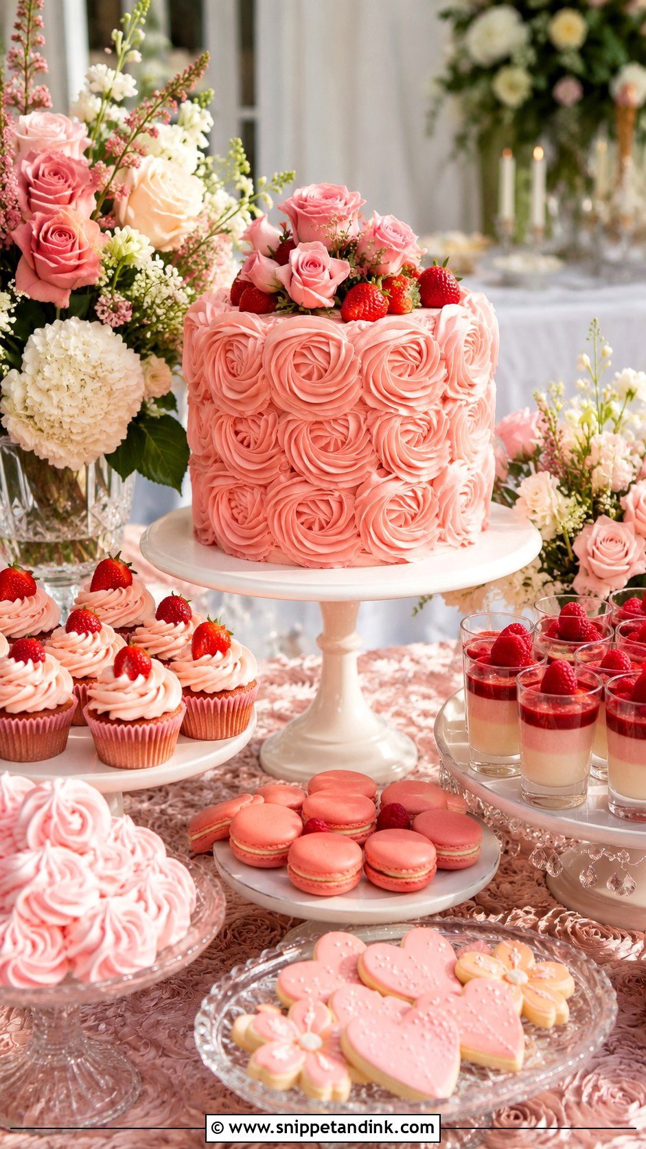 Pink Wedding Sweet Table - Snippet and Ink - 30 Wedding Sweet Table Ideas