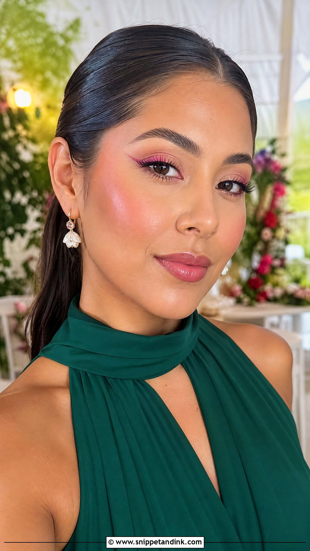 Pink Winged Liner Wedding Guest Makeup - Snippet and Ink - 20 Pink Wedding Guest Makeup Ideas