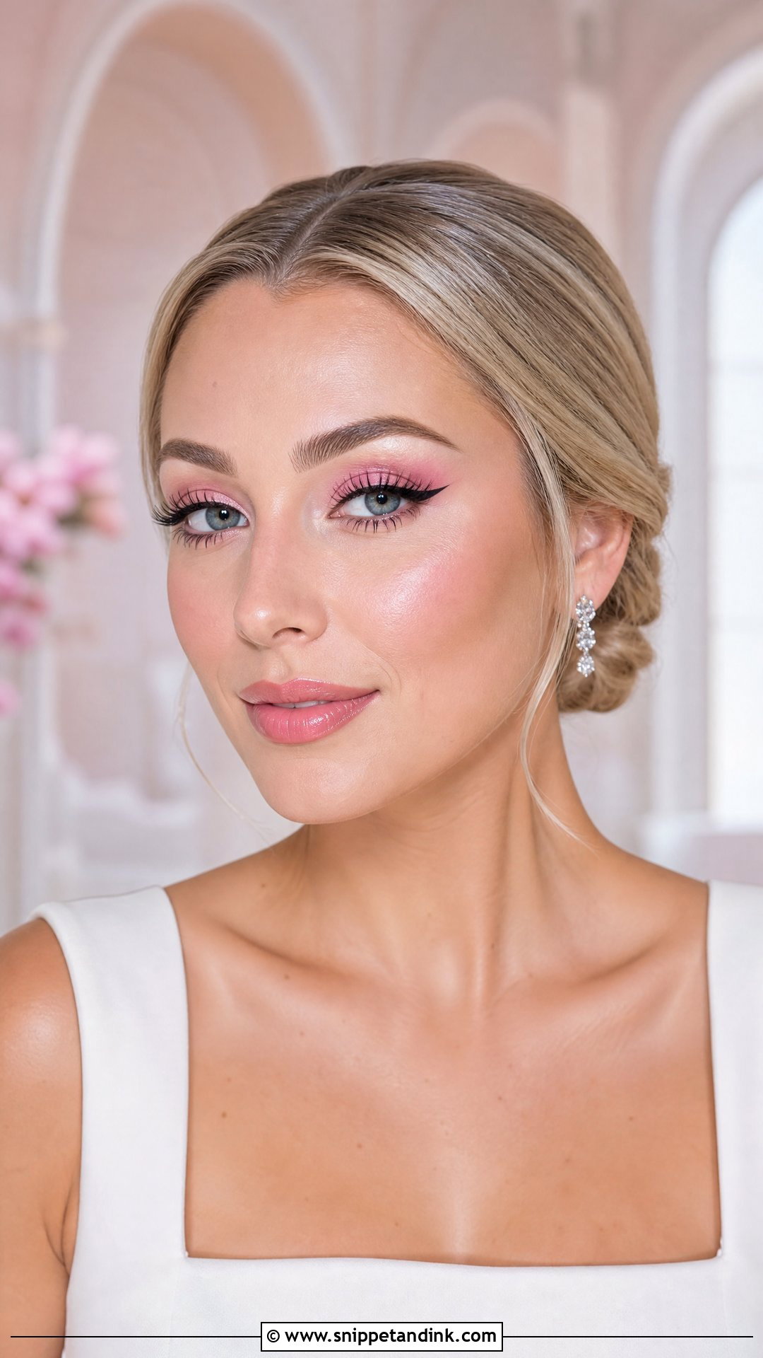 Pink Winged Liner Wedding Makeup - Snippet and Ink - 25 Pink Wedding Makeup Ideas