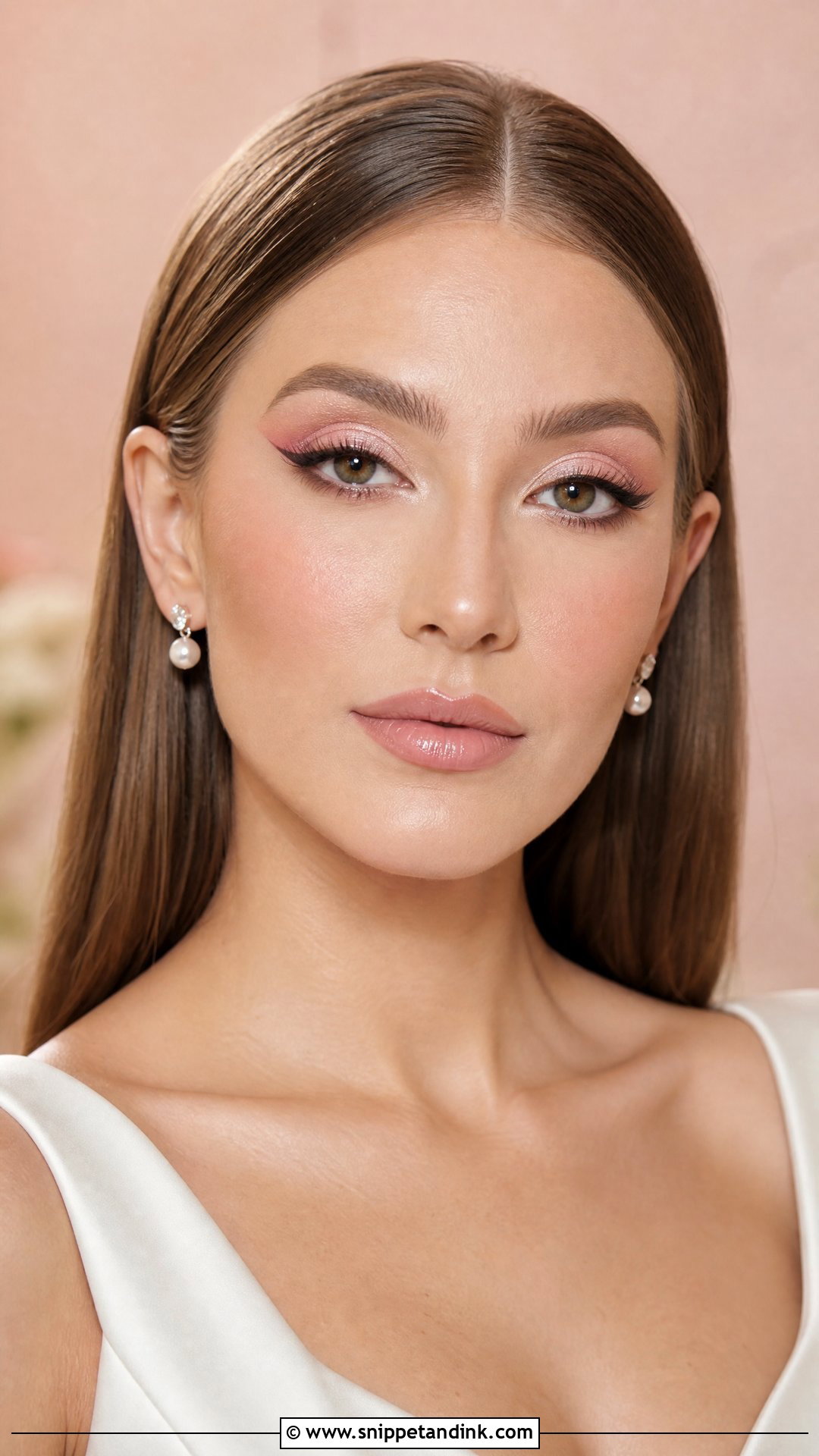 Pink Winged Liner Wedding Makeup - Snippet and Ink - 20 Pink Makeup for Wedding Ideas
