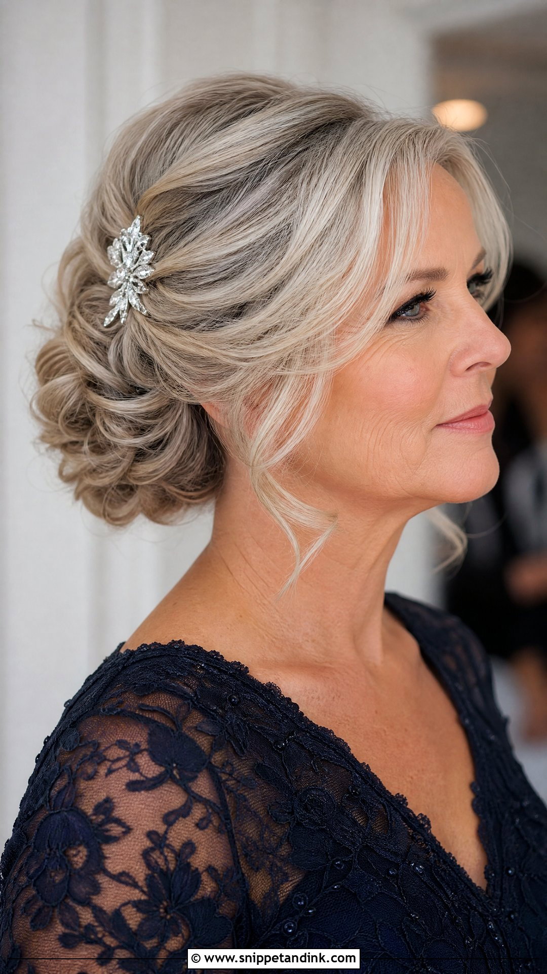 Pinned Back Bob For Mother Of The Bride - Snippet and Ink - 20 Mother of the Bride Bob Wedding Hairstyles for Short Hair