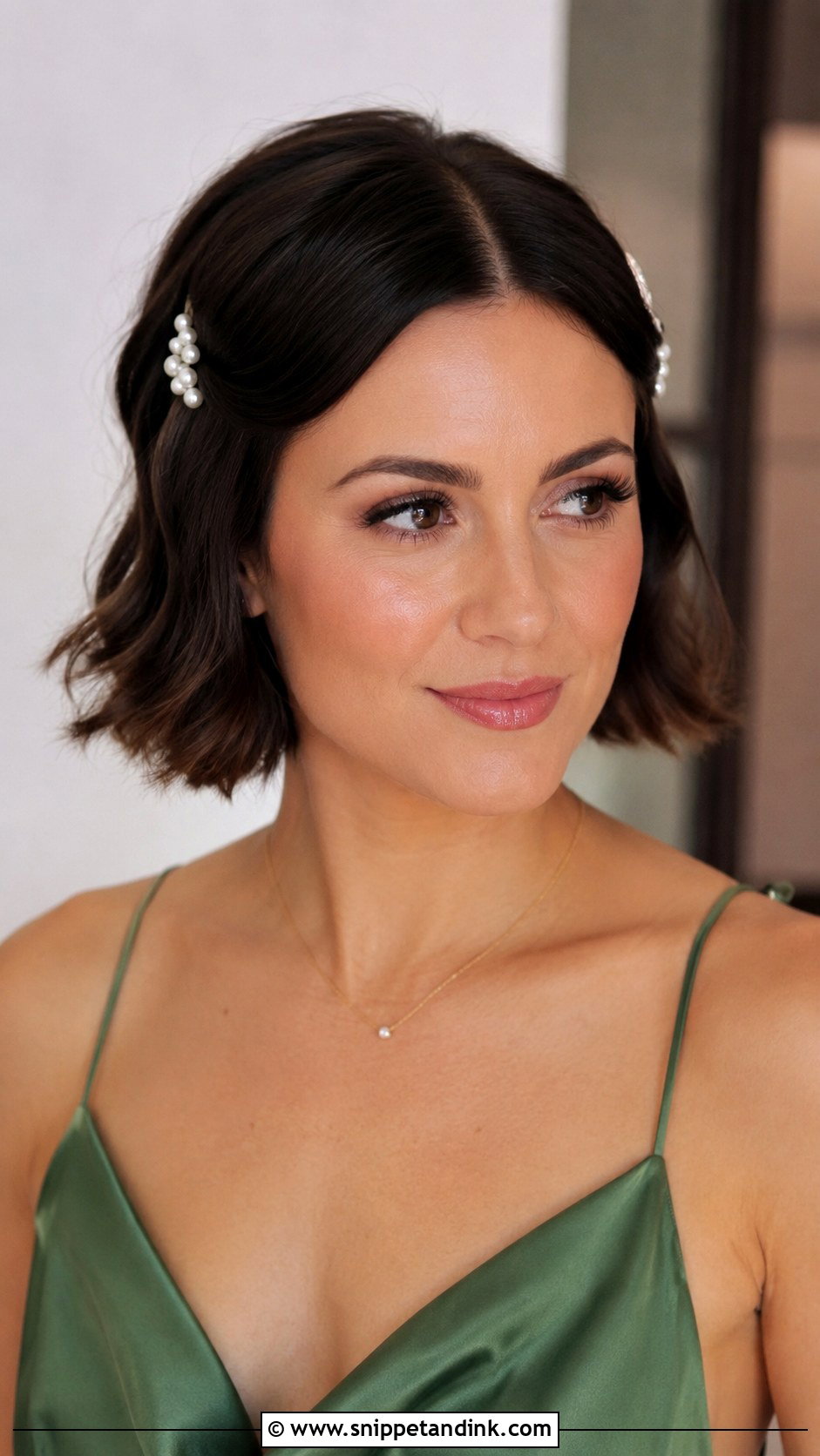 Pinned Back Bob - Snippet and Ink - 25 Cute Hairstyles for Wedding Guest