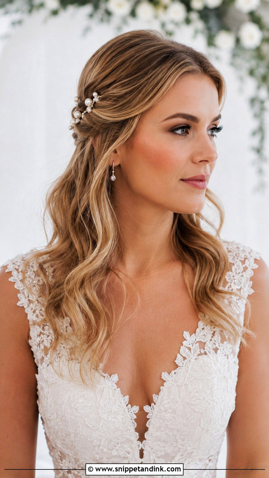 Pinned Back Curls - Snippet and Ink - 20 Easy Wedding Hairstyle Ideas