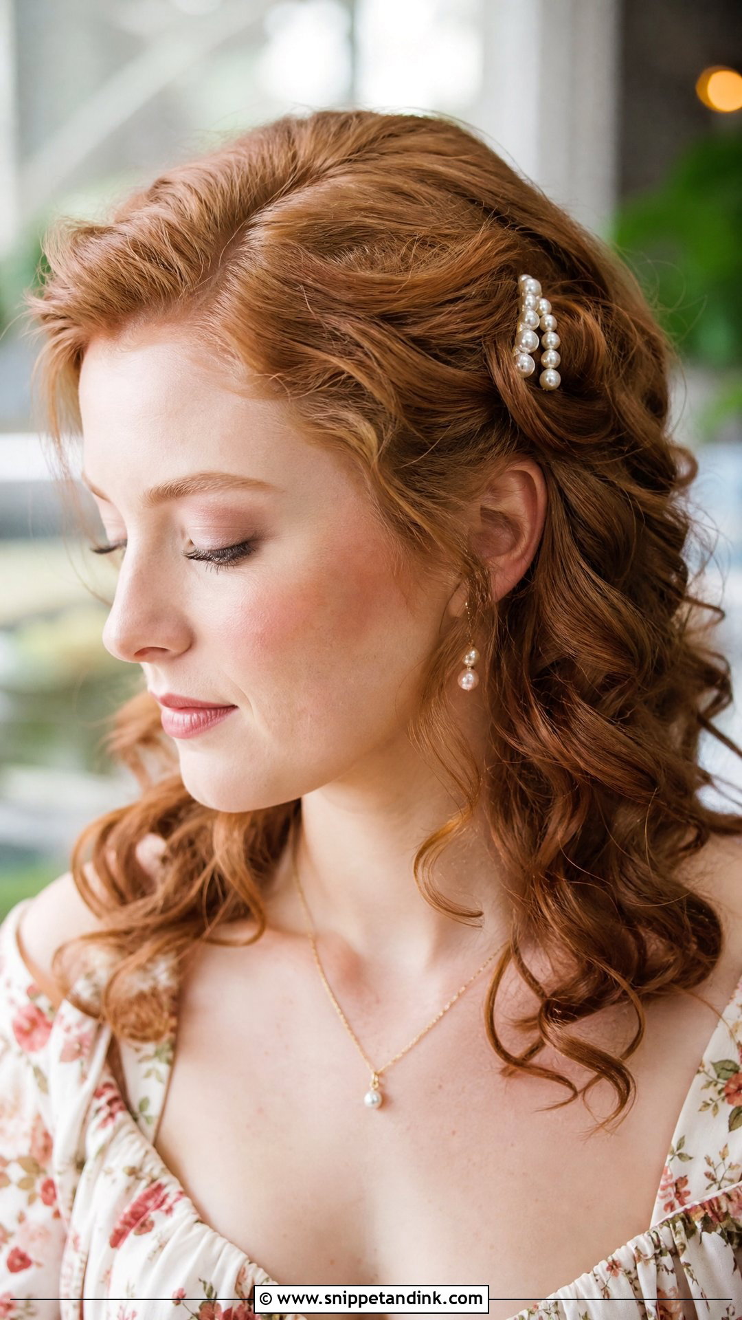Pinned Back Curls - Snippet and Ink - 30 Hair for Wedding Guest Ideas