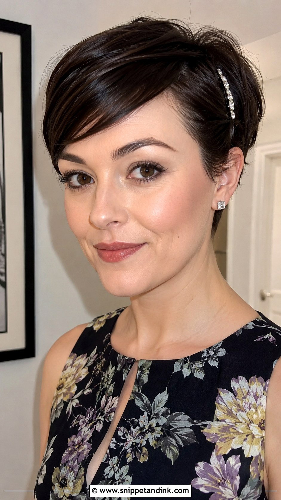 Pinned Back Pixie - Snippet and Ink - 25 Hair Ideas for Wedding Guest