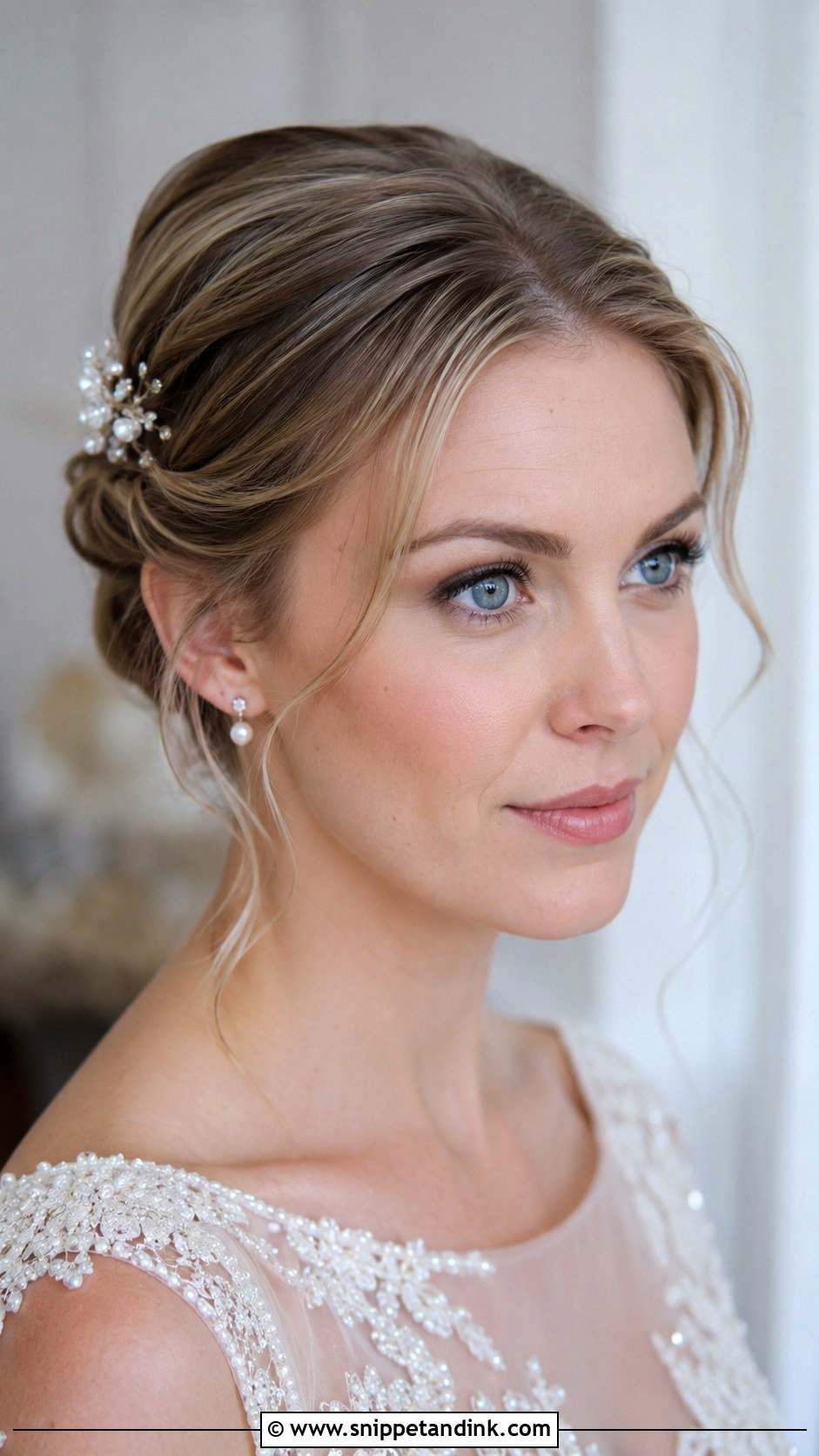 Pinned Back Pixie - Snippet and Ink - 25 Short Hair Bride Hairstyles