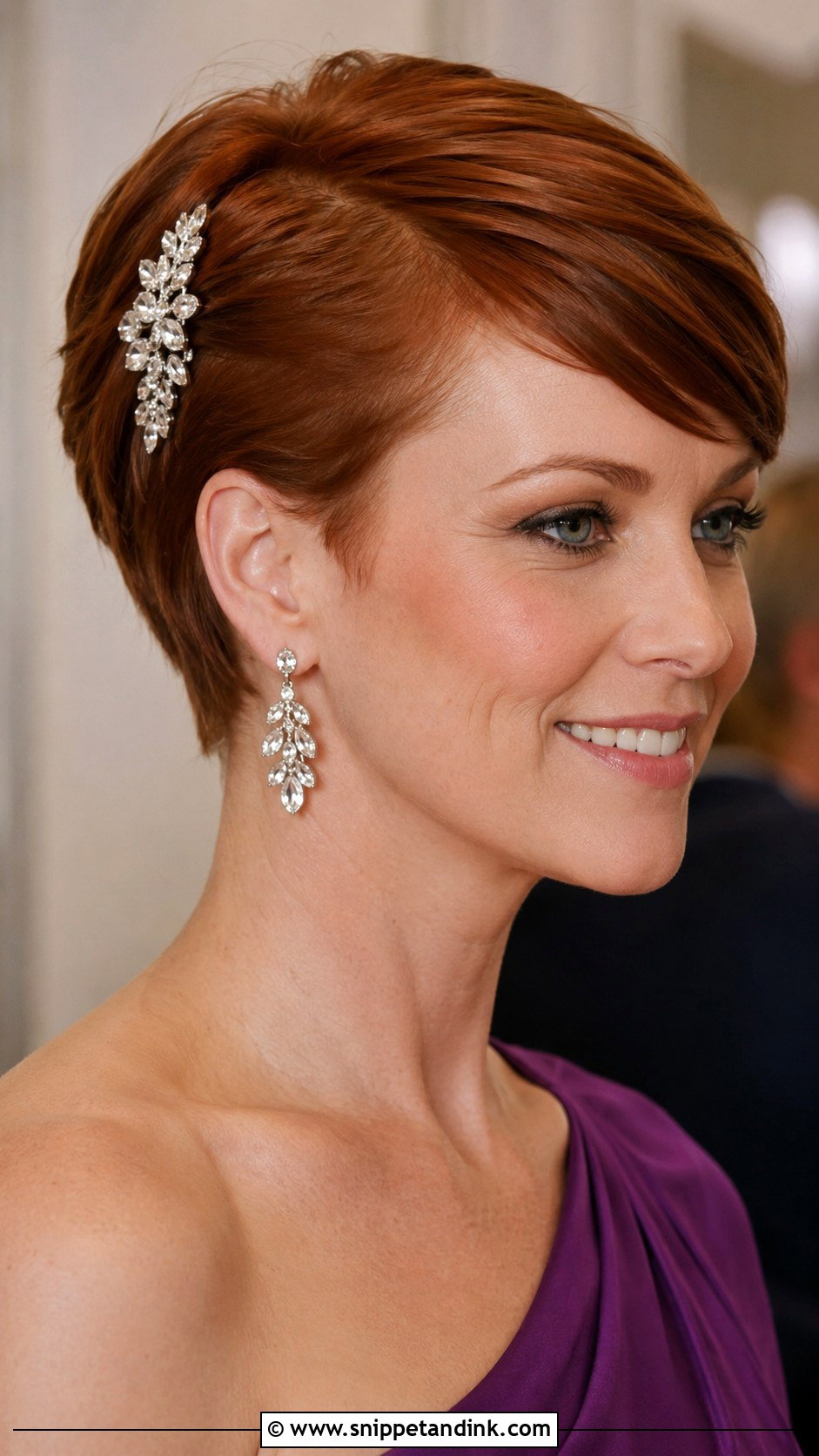 Pinned Back Pixie for Wedding Guest - Snippet and Ink - 25 Hair Styles Wedding Guest