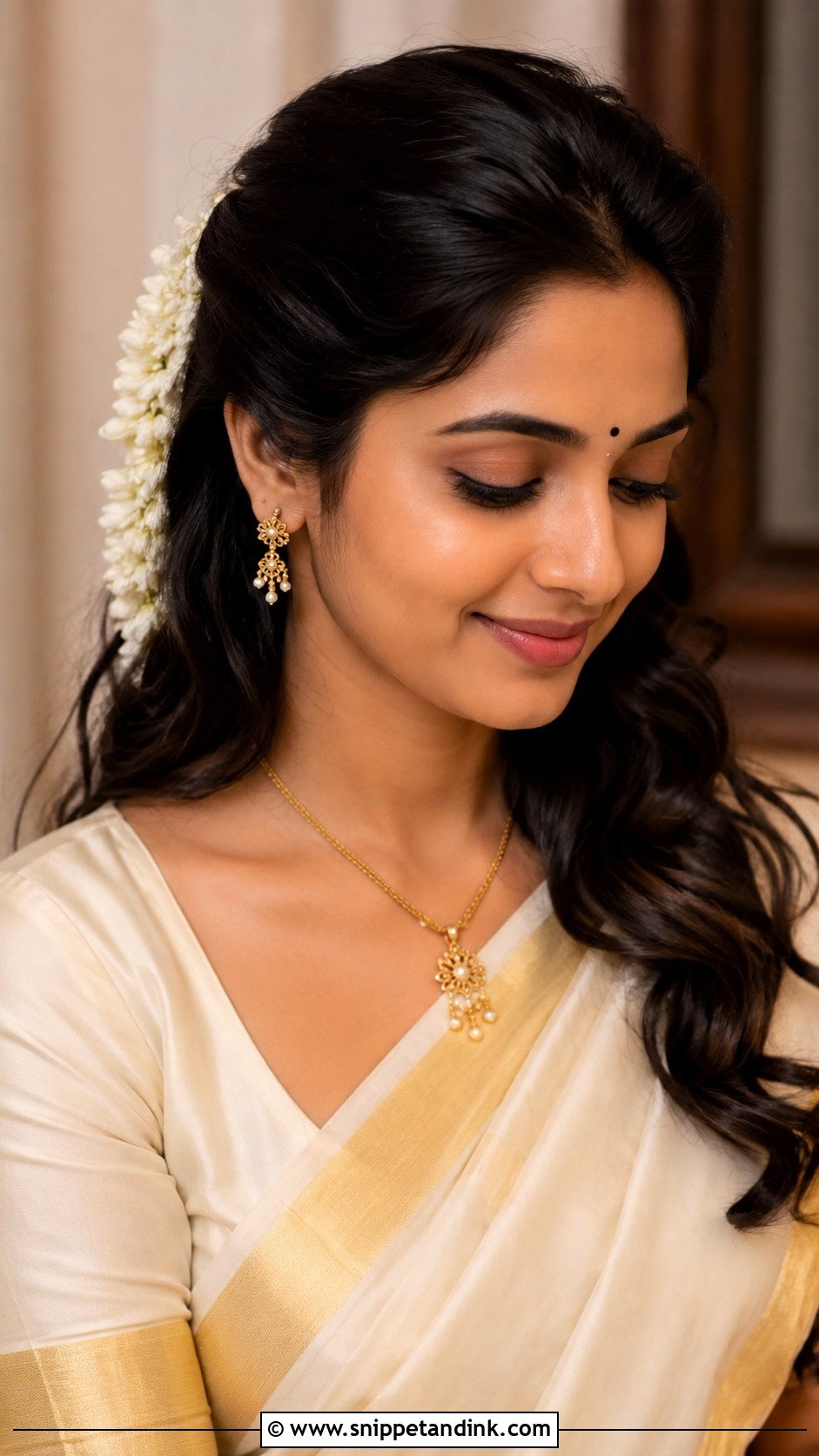 Pinned Back Style With Jasmine - Snippet and Ink - 25 Indian Wedding Hairstyle for Short Hair Ideas