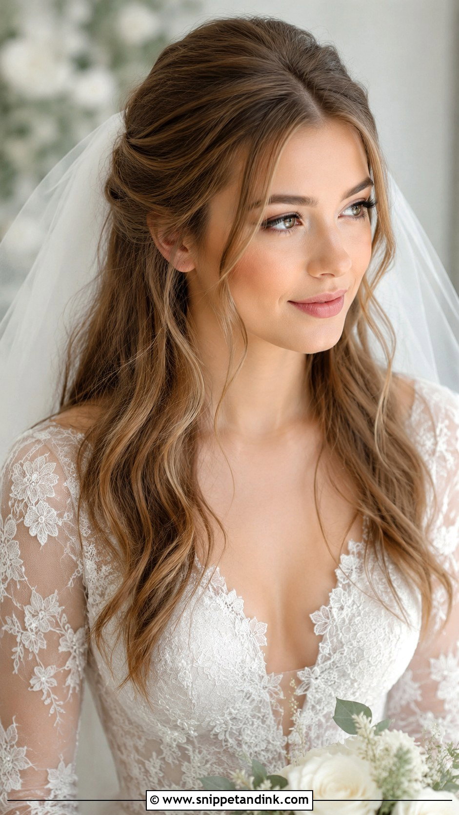 Pinned Back Tendrils - Snippet and Ink - 30 Wedding Hair Do Ideas