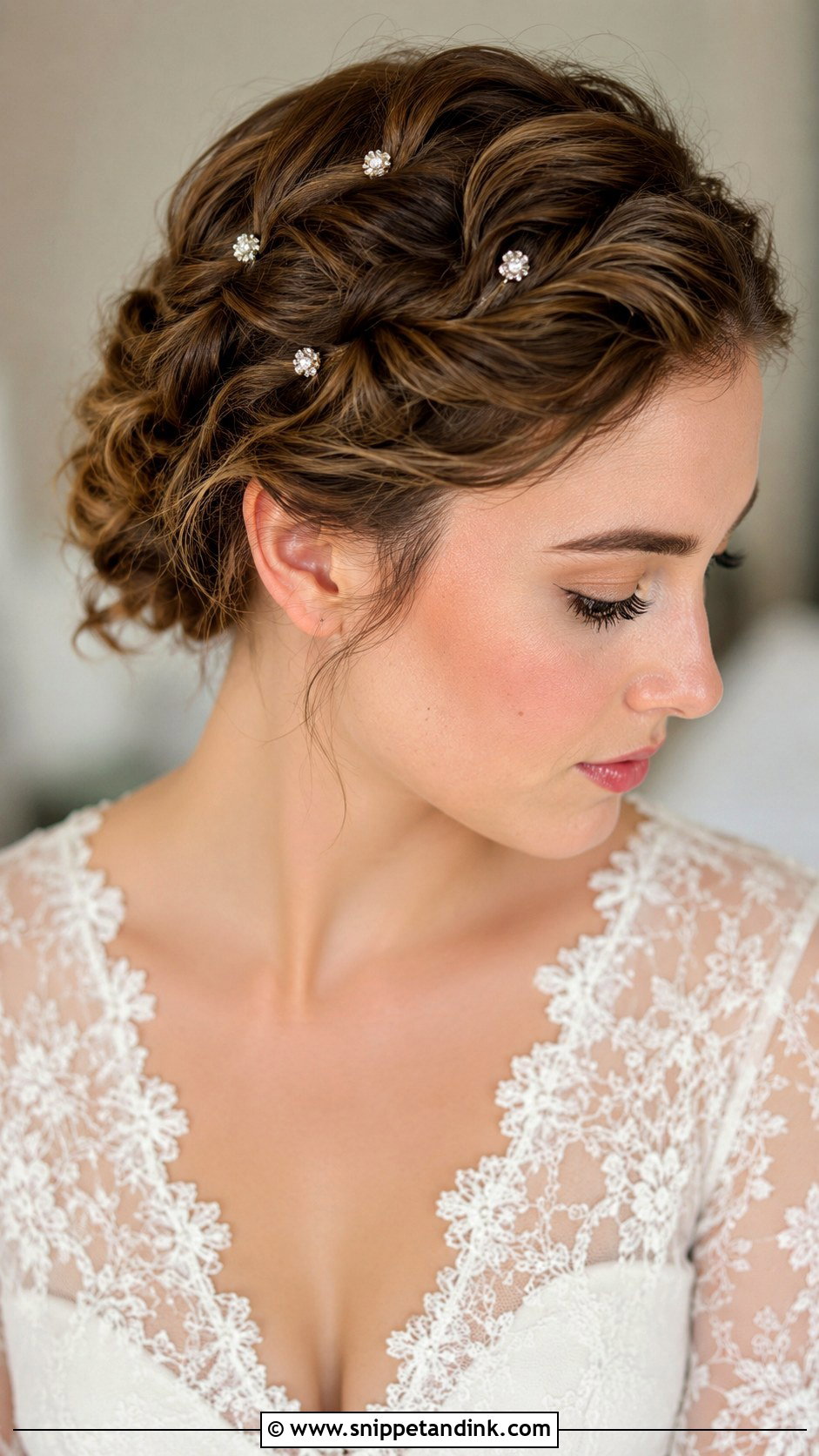 Pinned Back Twists for Short Hair - Snippet and Ink - 25 Hair Styles for Short Hair for Weddings