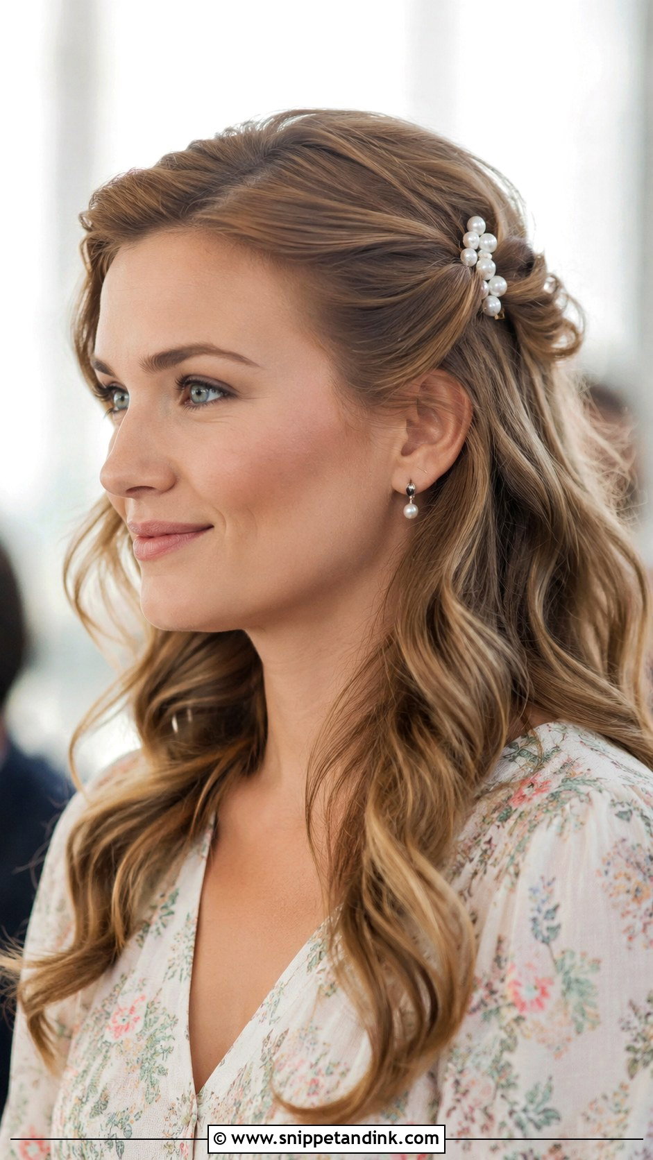 Pinned Back Waves - Snippet and Ink - 30 Wedding Guest Hairstyle Ideas
