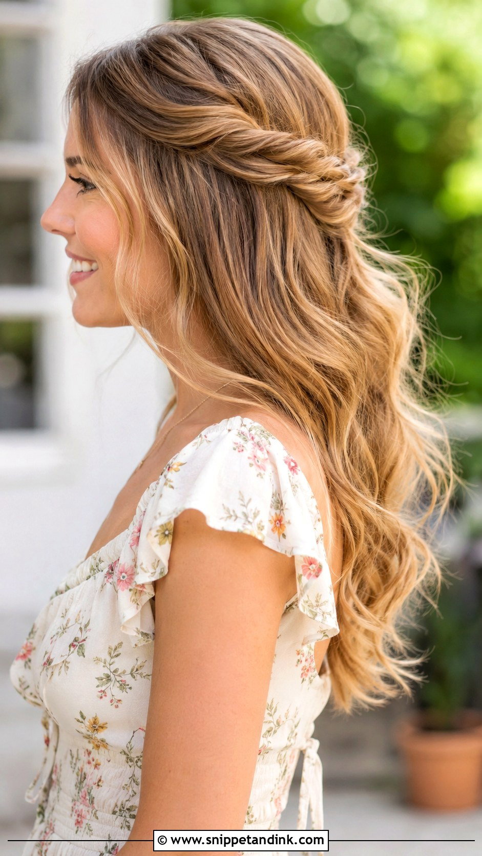 Pinned Back Waves - Snippet and Ink - 20 Hairstyle for a Wedding Guest Ideas
