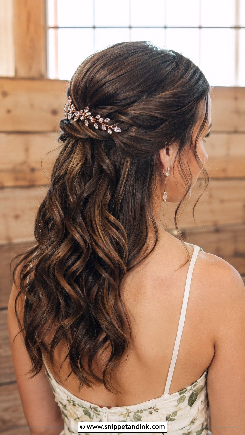 Pinned Back Waves - Snippet and Ink - 20 Simple Medium Length Wedding Guest Hair Ideas