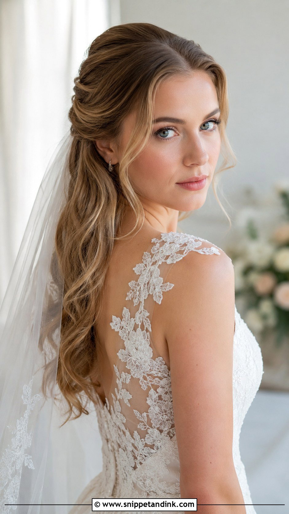 Pinned Back Waves Bridal Hairstyle - Snippet and Ink - 30 Bride Hairstyle Ideas