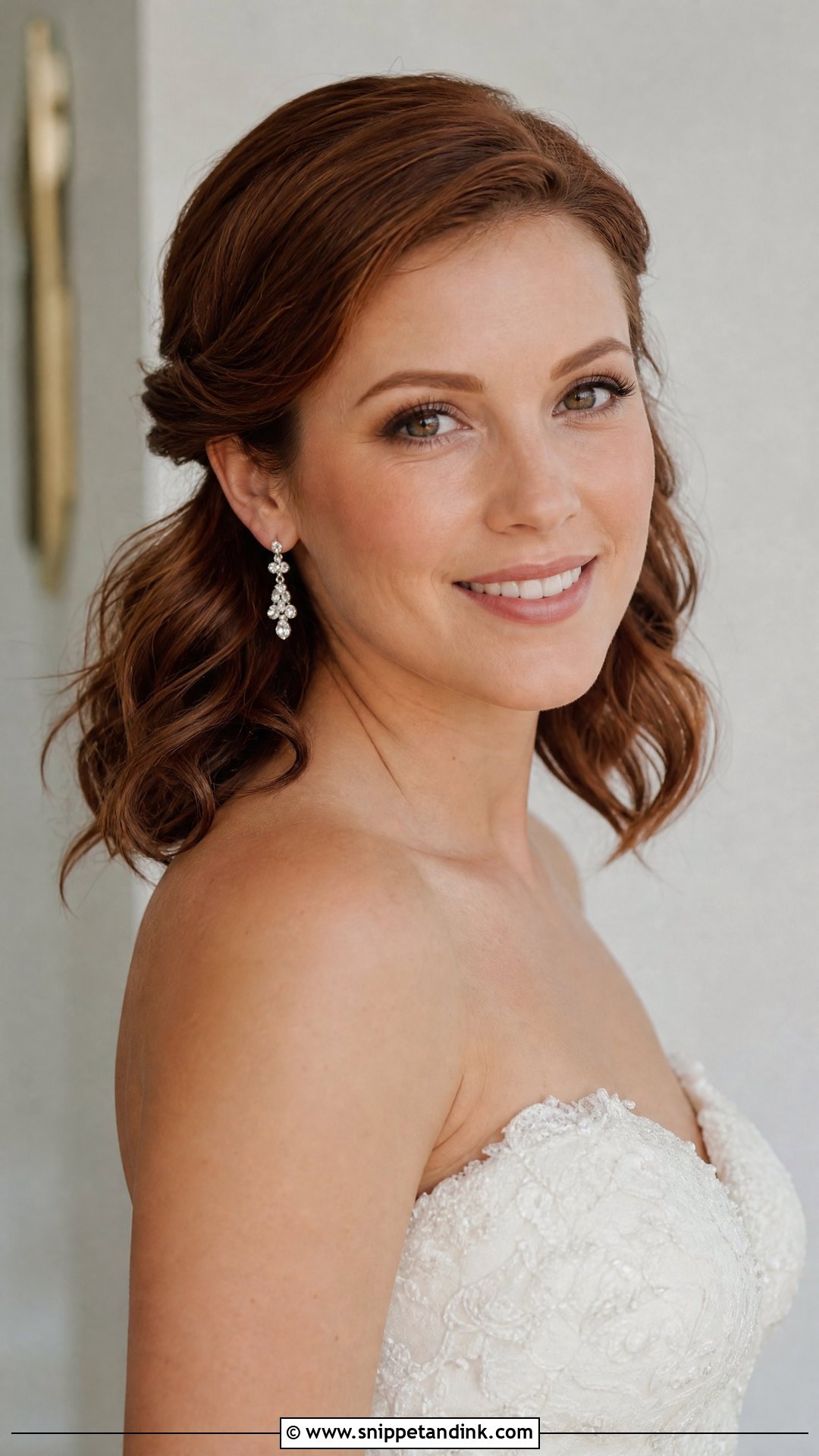 Pinned Back Waves Long Bob - Snippet and Ink - 20 Long Bob Wedding Hairstyles