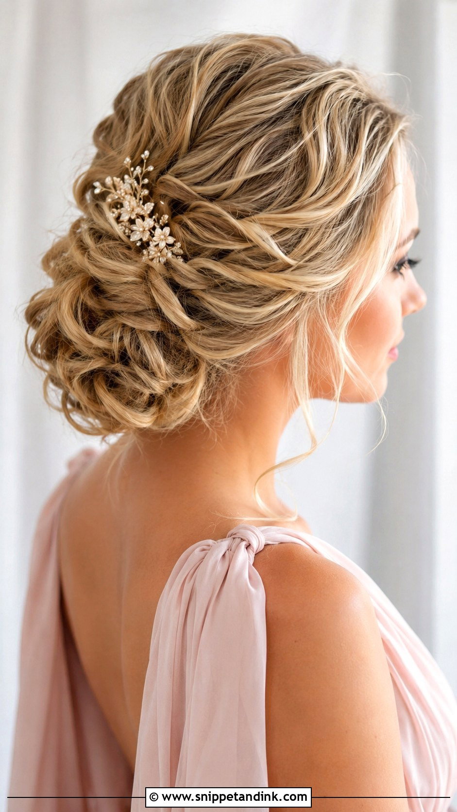 Pinned Back Waves Updo - Snippet and Ink - 25 Mother of the Bride Updos