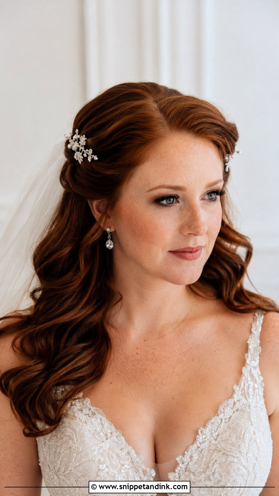 Pinned Back Waves Wedding Hairstyle - Snippet and Ink - 25 Simple Hairstyle for Wedding Ideas