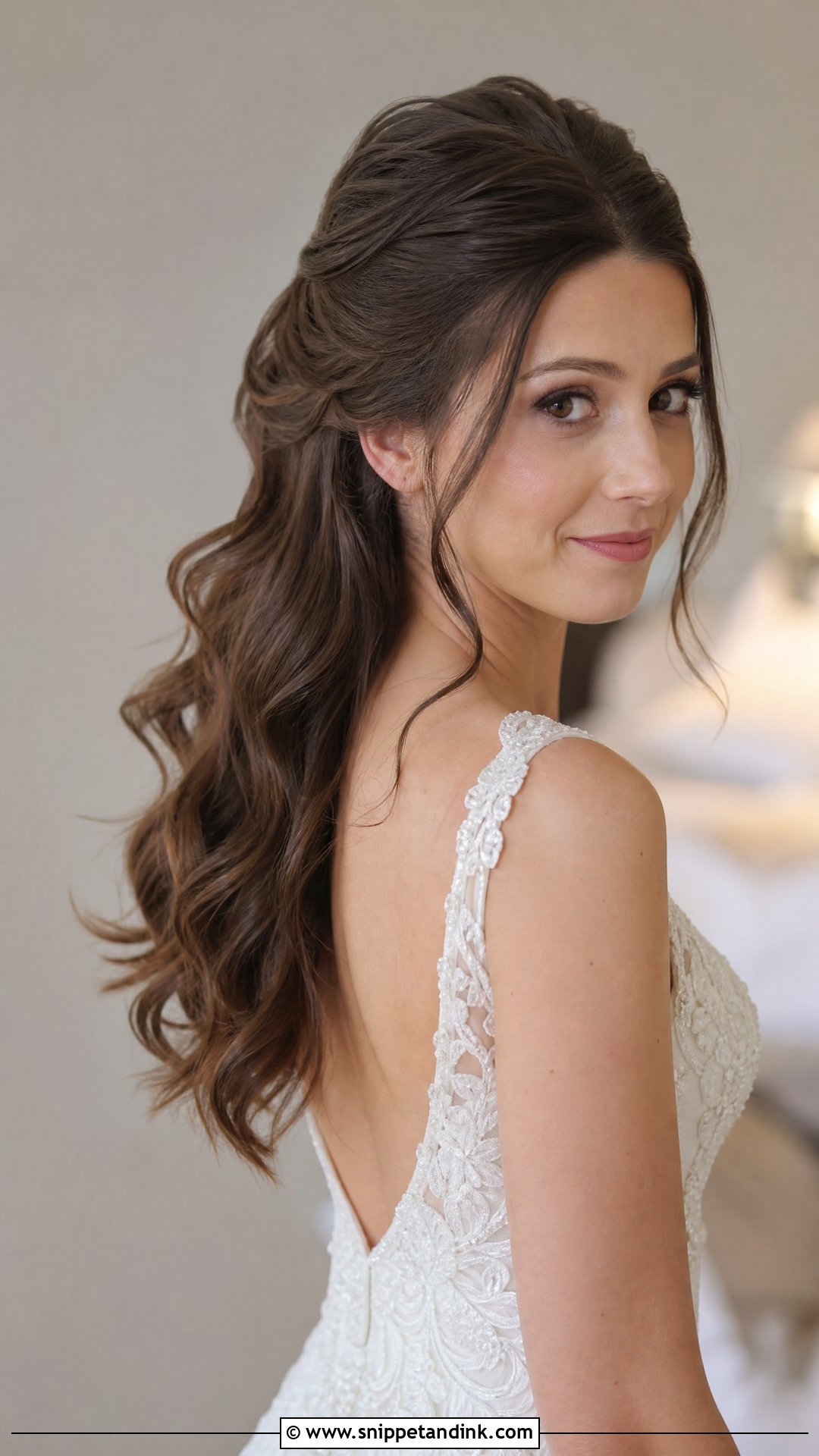 Pinned Back Waves With Volume - Snippet and Ink - 20 70s Wedding Hair Ideas