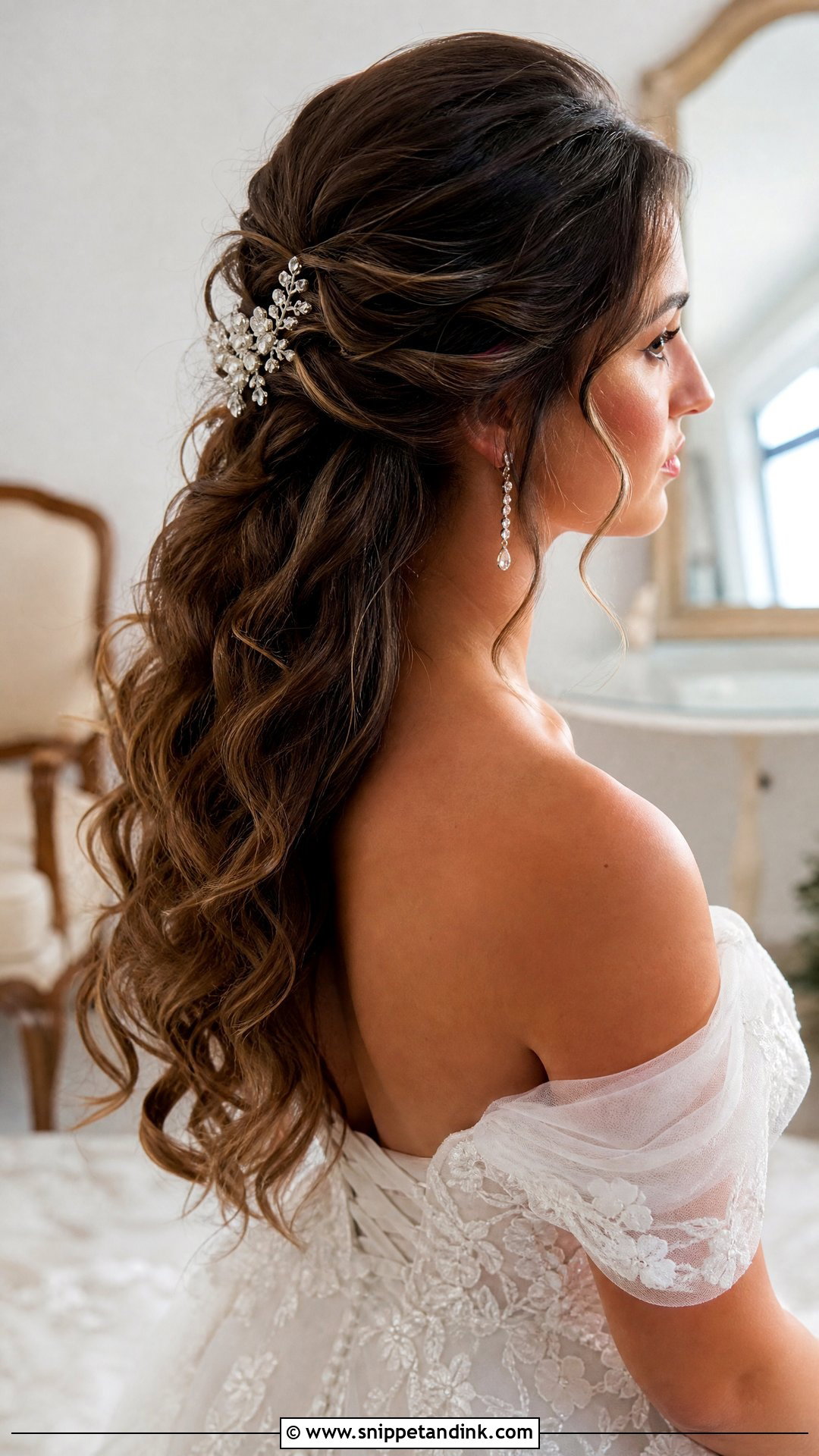 Pinned Back Waves for Fine Hair - Snippet and Ink - 20 Wedding Guest Hair for Fine Hair Ideas