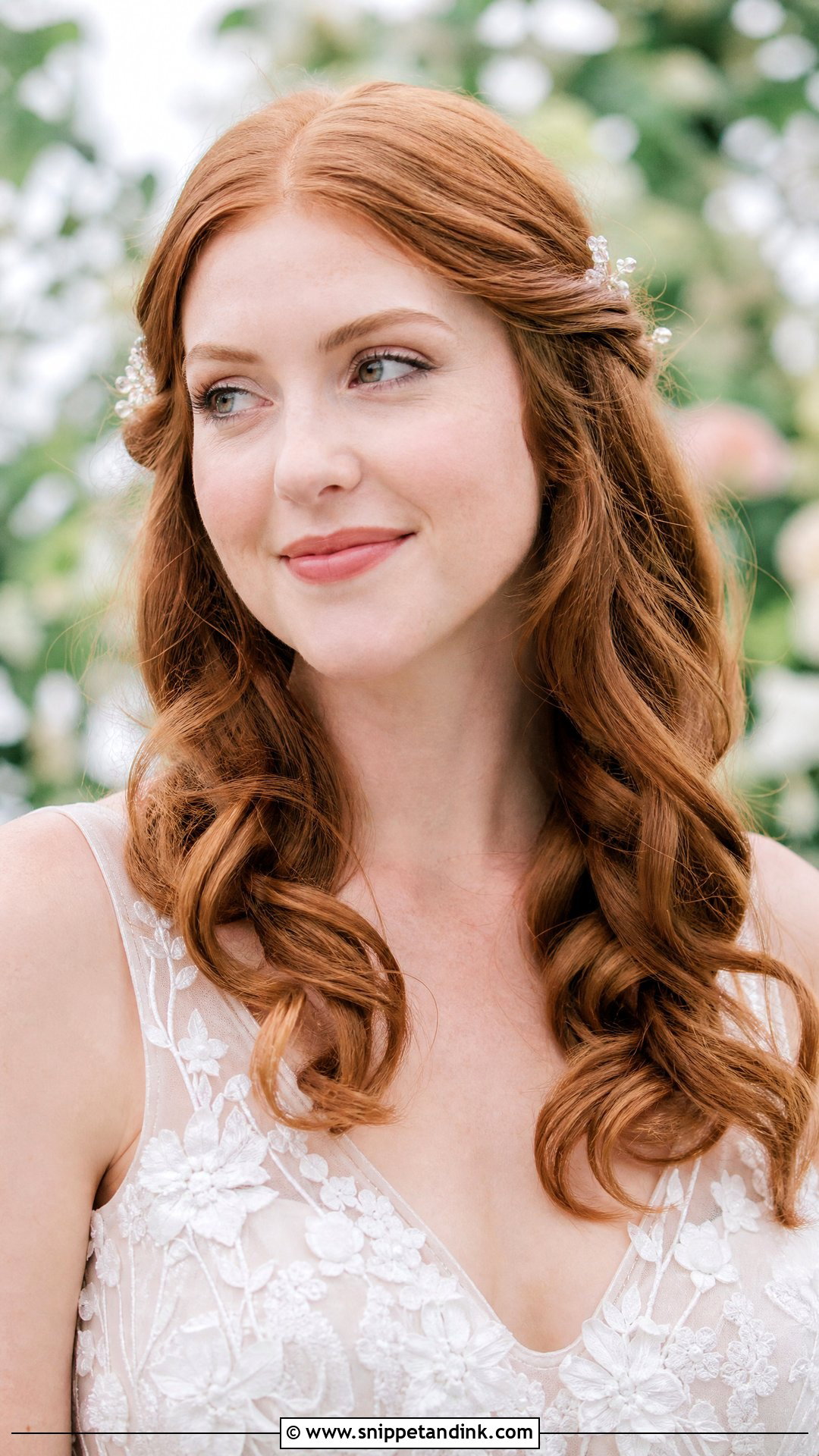 Pinned Back Waves for Long Hair - Snippet and Ink - 20 Long Hair Wedding Guest Hairstyles