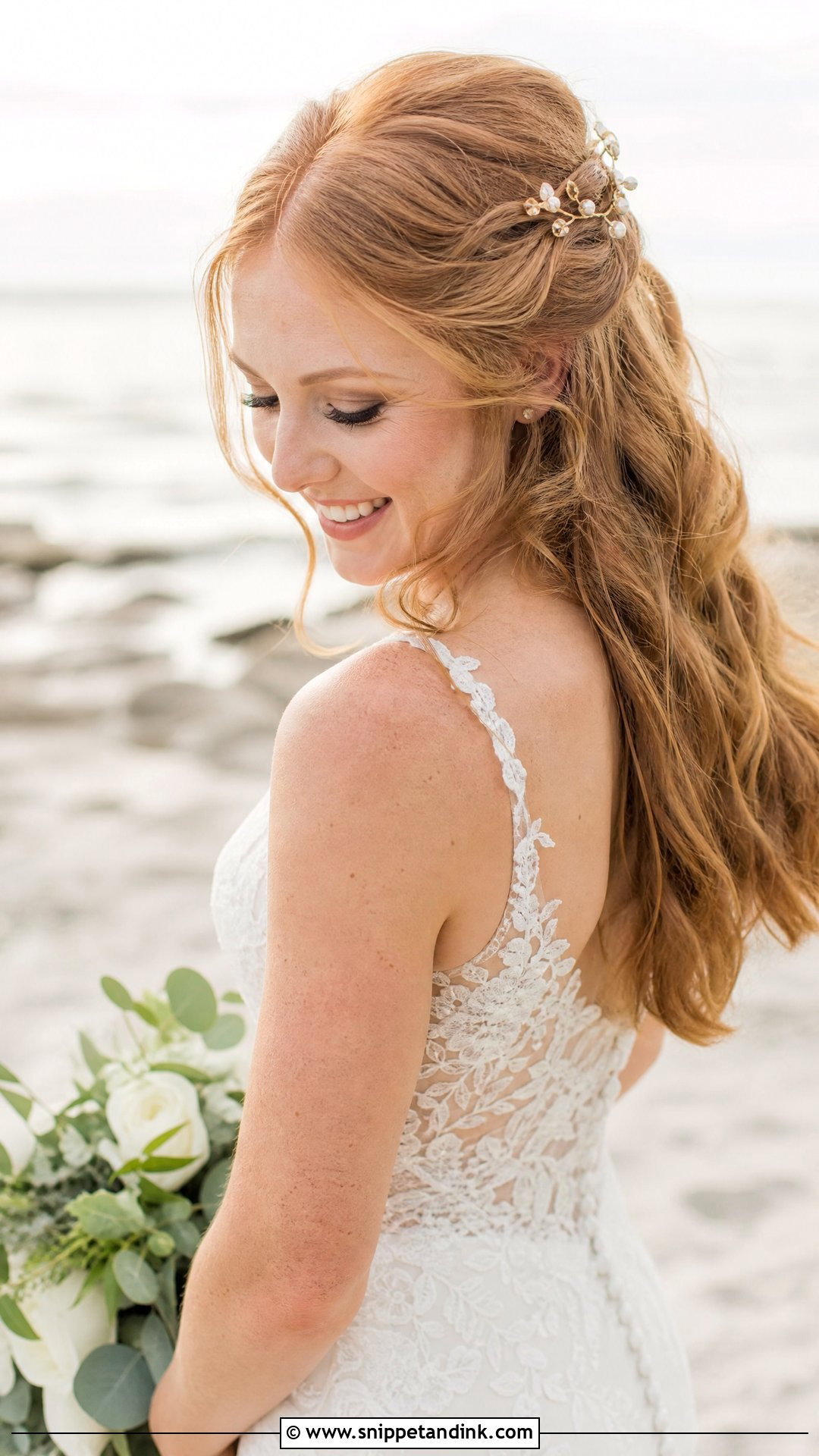 Pinned Back Waves for Wedding - Snippet and Ink - 20 Front Hairstyles for Wedding