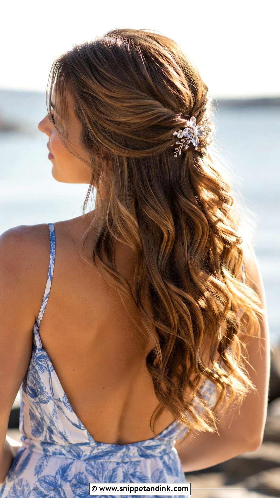 Pinned Back Waves - Snippet and Ink - 20 Easy Wedding Guest Updo Hairstyles