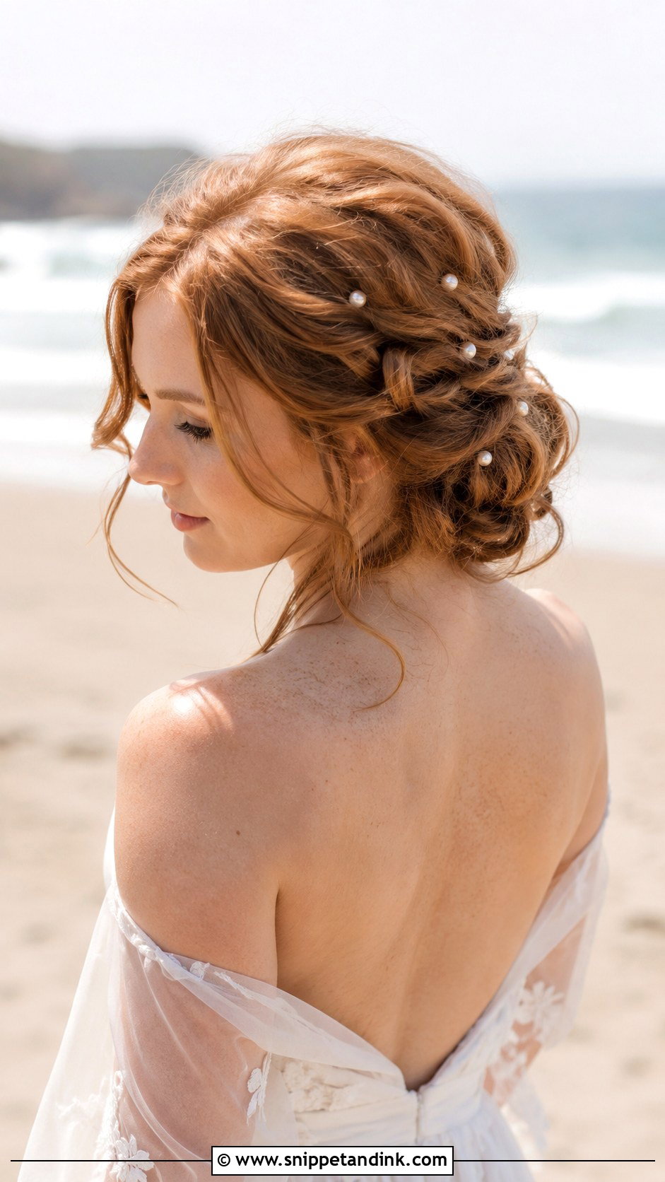 Pinned Back Wavy Updo - Snippet and Ink - 20 Up Do Hairstyles for Weddings