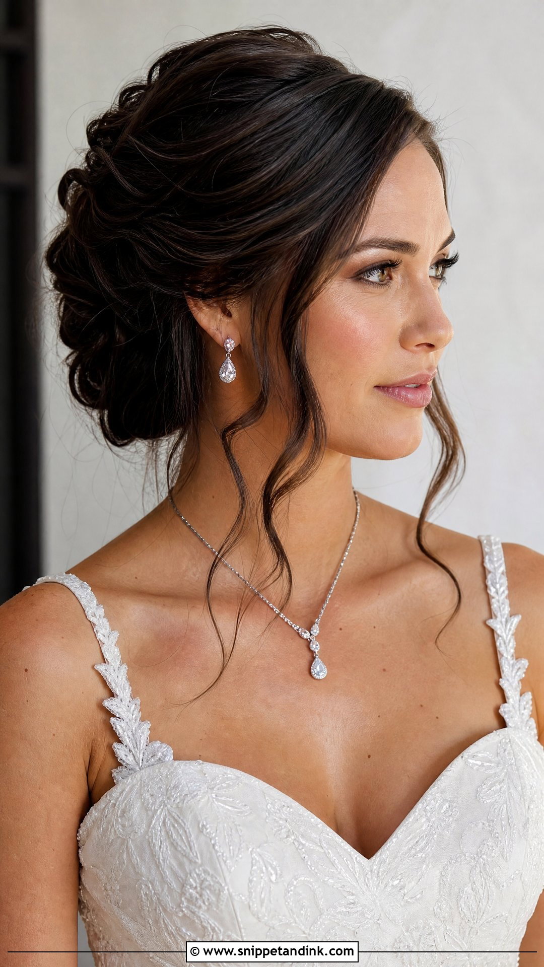 Pinned Back Wedding Hair Updo - Snippet and Ink - 20 Pinned Back Wedding Hair Ideas