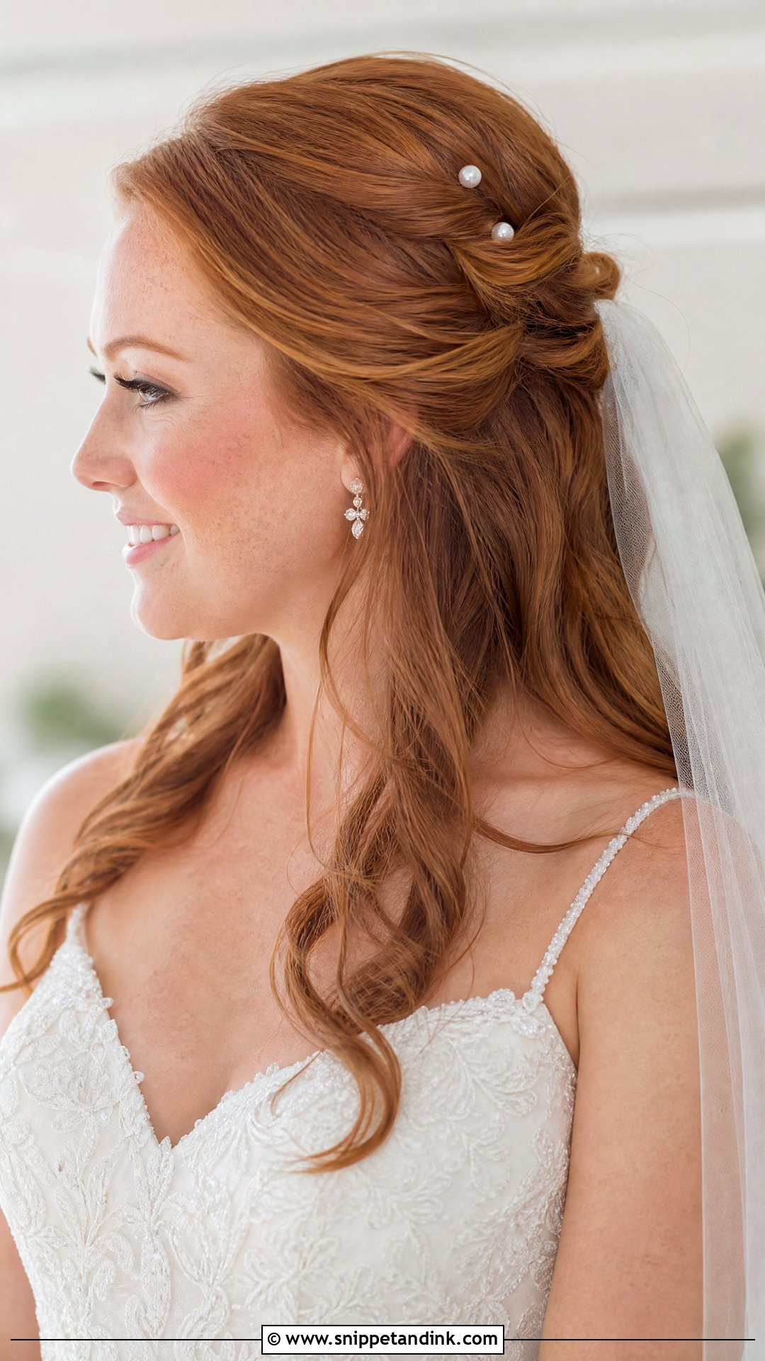 Pinned Back Wedding Hair for Medium Length - Snippet and Ink - 20 Wedding Hair for Medium Length Ideas
