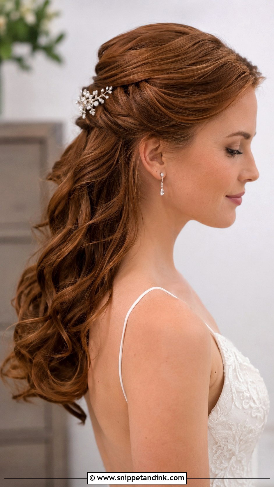 Pinned Back Wedding Hairstyle - Snippet and Ink - 25 Hairstyles for Long Hair for Wedding