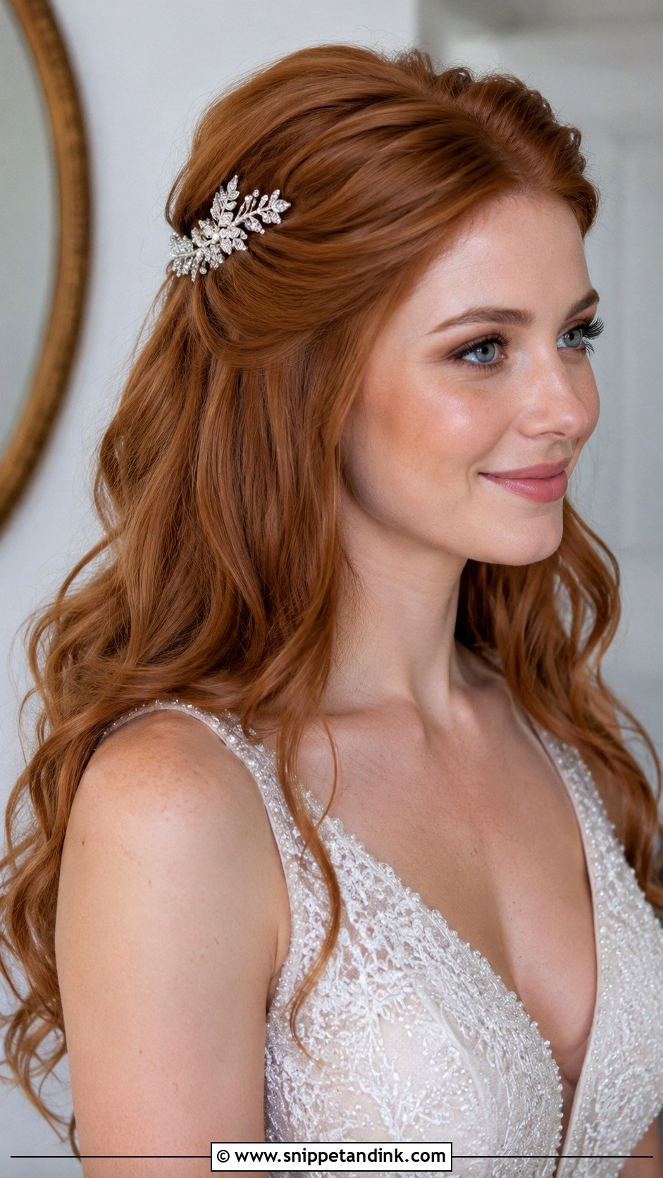 Pinned Back Wedding Hairstyle - Snippet and Ink - 25 Wedding Day Hairstyles
