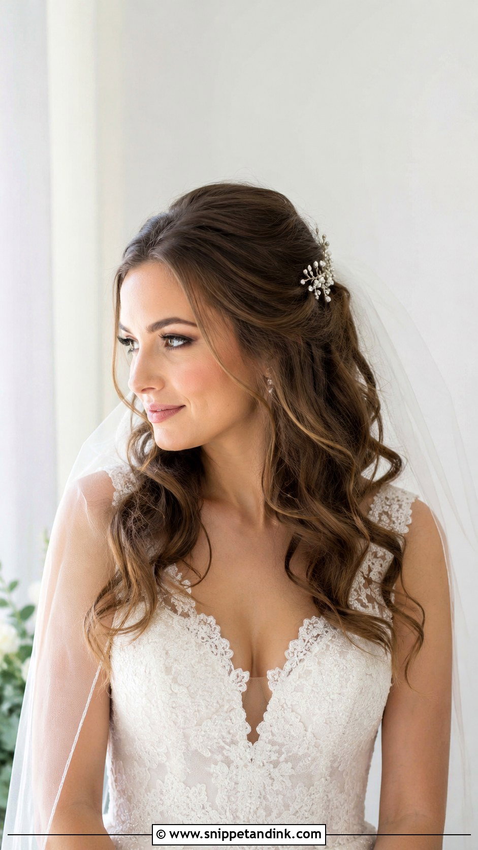 Pinned Back Wedding Hairstyle - Snippet and Ink - 35 Hairstyles for Wedding