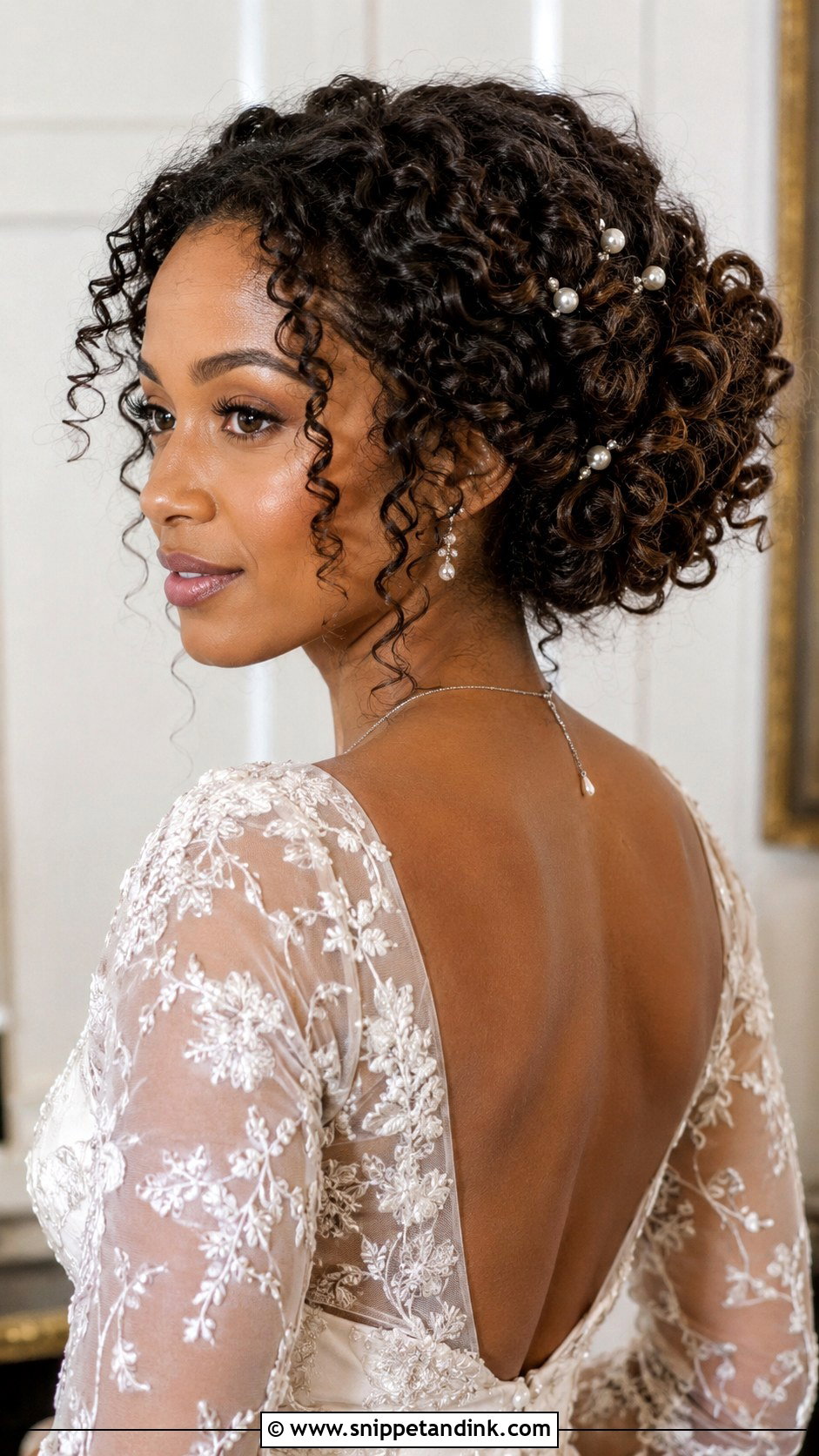 Pinned Curls Updo - Snippet and Ink - 20 Natural Hair Wedding Hairstyles