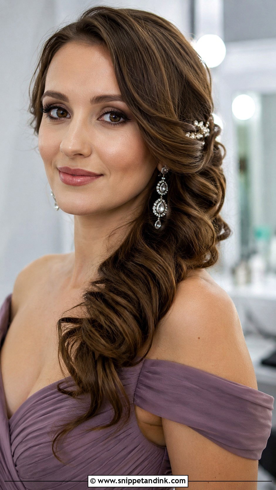 Pinned Side Swept Style - Snippet and Ink - 25 Mother of the Bride Hairdos