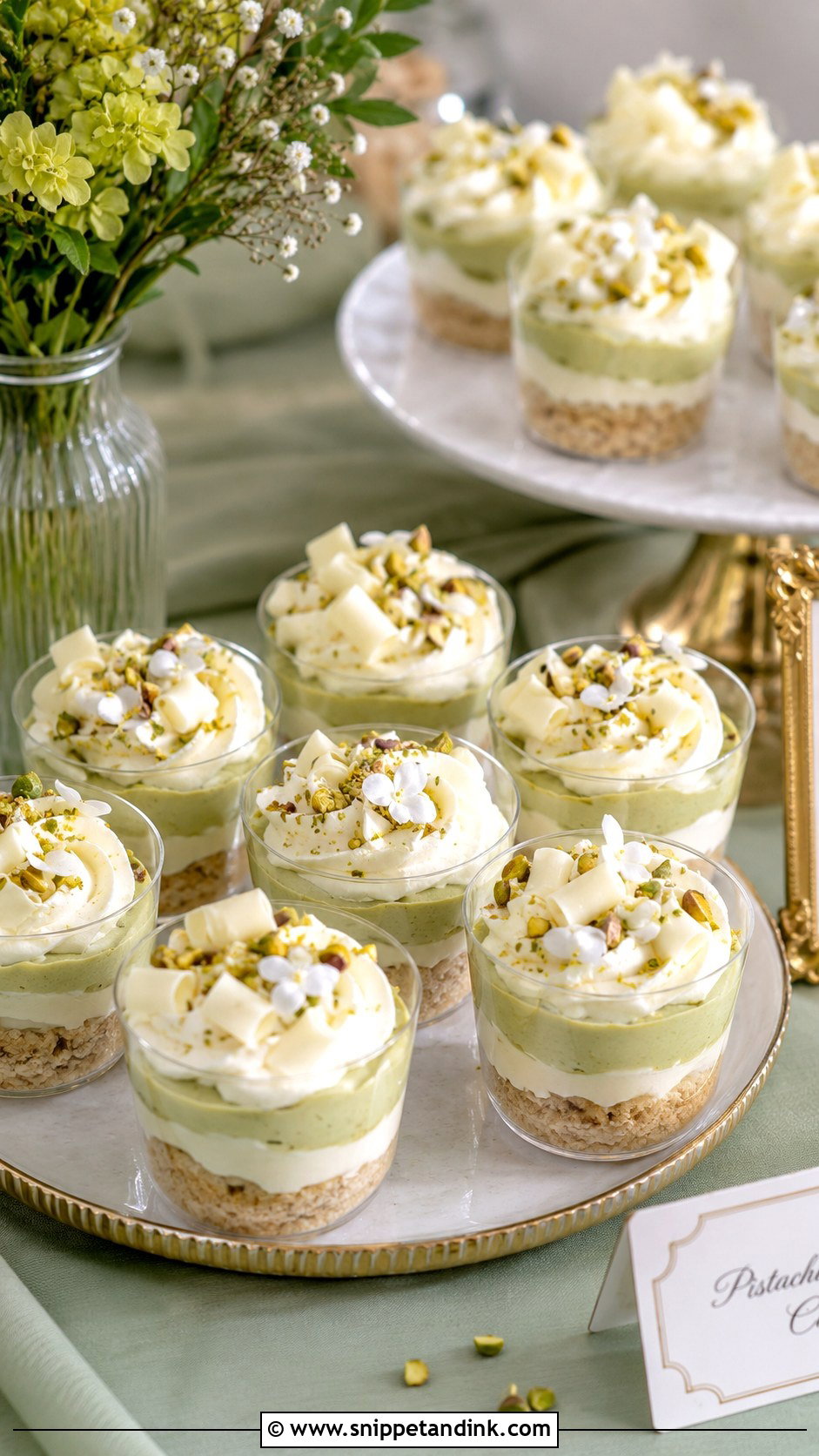 Pistachio Cream Dessert Cups - Snippet and Ink - 20 Wedding Dessert Cup Ideas