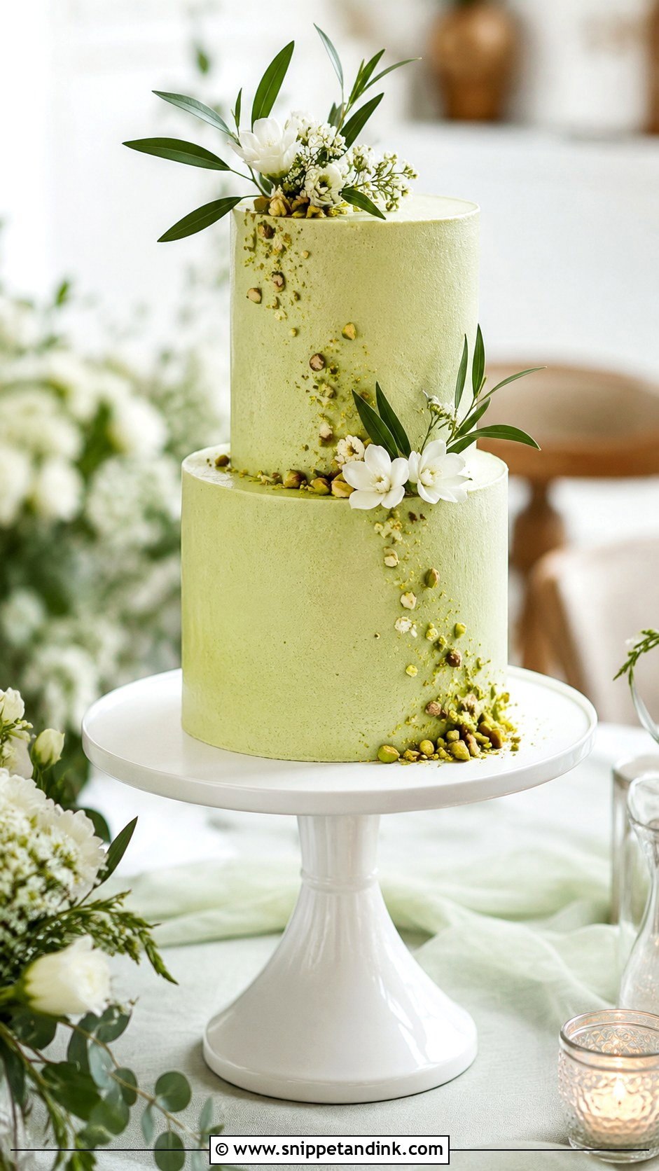 Pistachio Olive Oil Wedding Cake - Snippet and Ink - 20 Olive Oil Wedding Cake Ideas