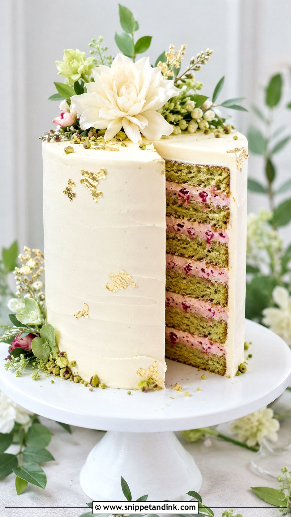 Pistachio Sponge Wedding Cake - Snippet and Ink - 25 Sponge Cake Wedding Cakes