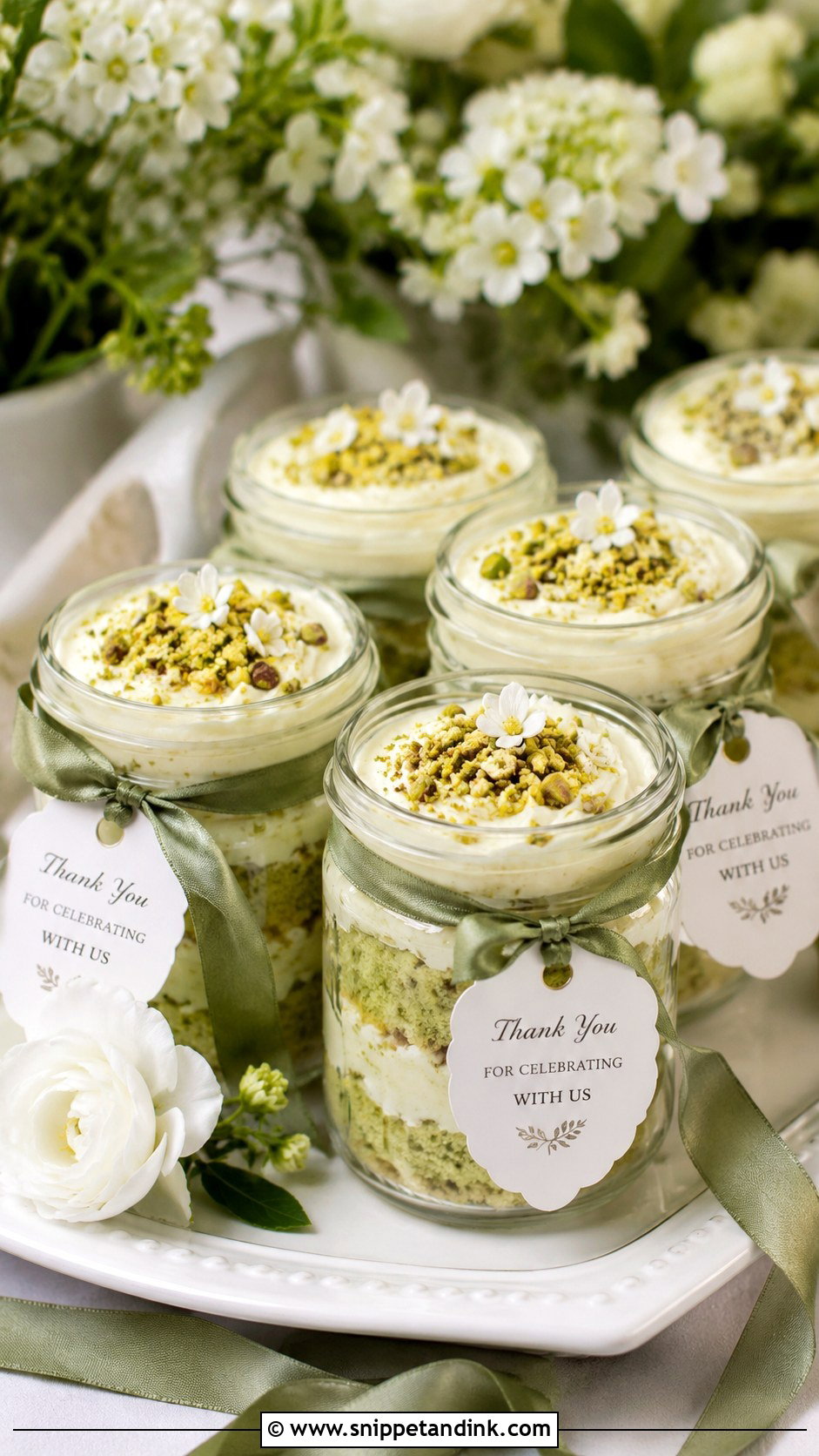 Pistachio Wedding Cake Jars - Snippet and Ink - 30 Wedding Cake Jars