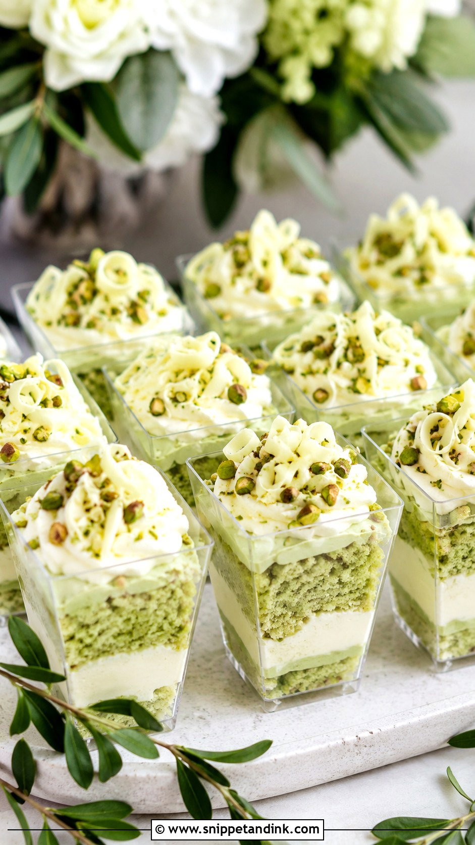 Pistachio Wedding Cake Shooters - Snippet and Ink - 20 Wedding Cake Shooters
