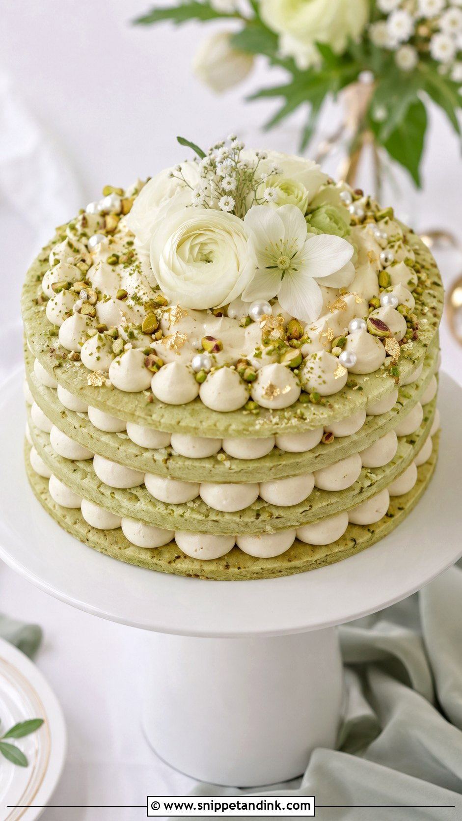 Pistachio Wedding Layered Cookie Cake - Snippet and Ink - 30 Wedding Layered Cookie Cake Ideas