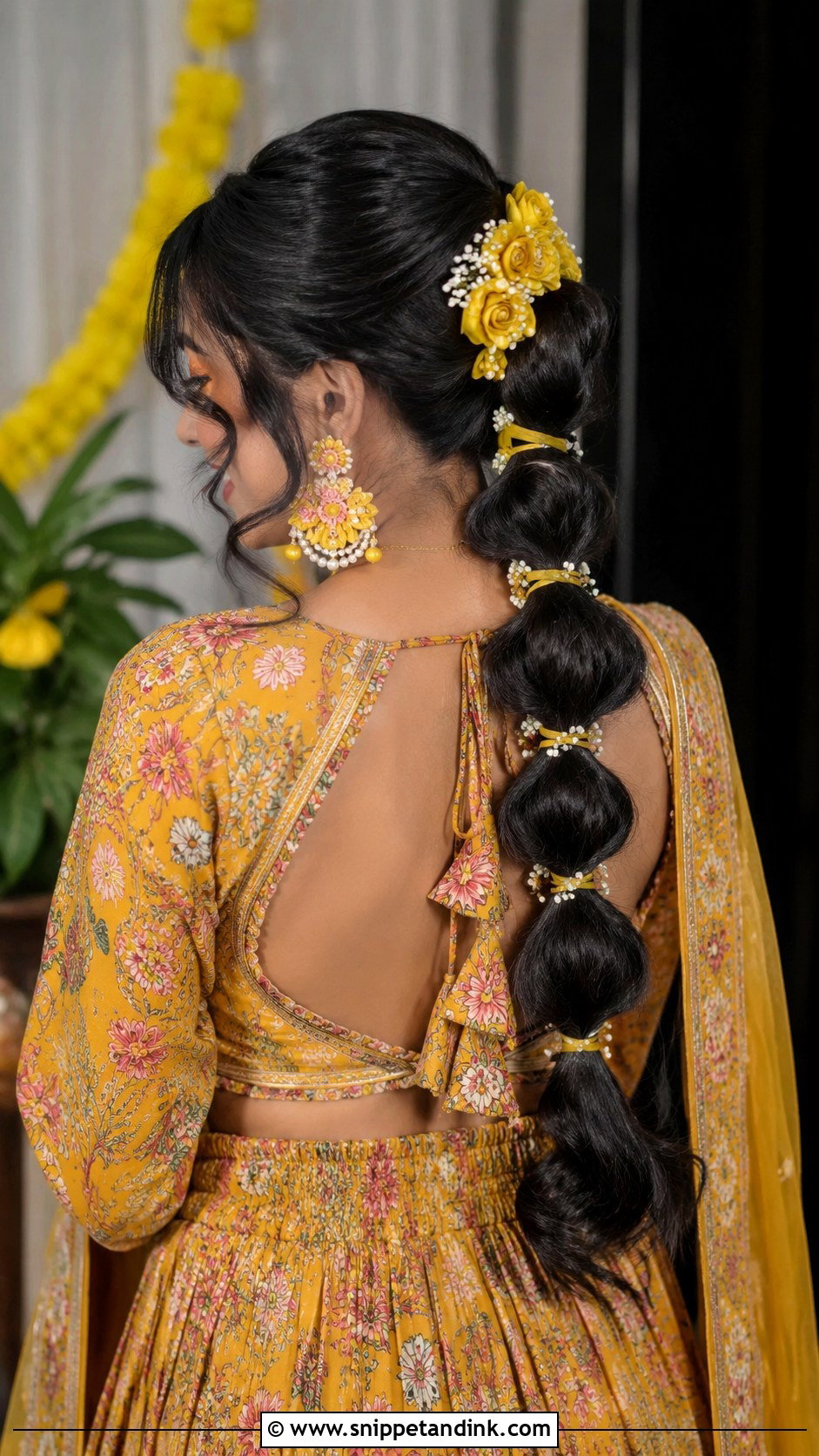 Pithi Bubble Braid - Snippet and Ink - 15 Pithi Hair Styles for Bride